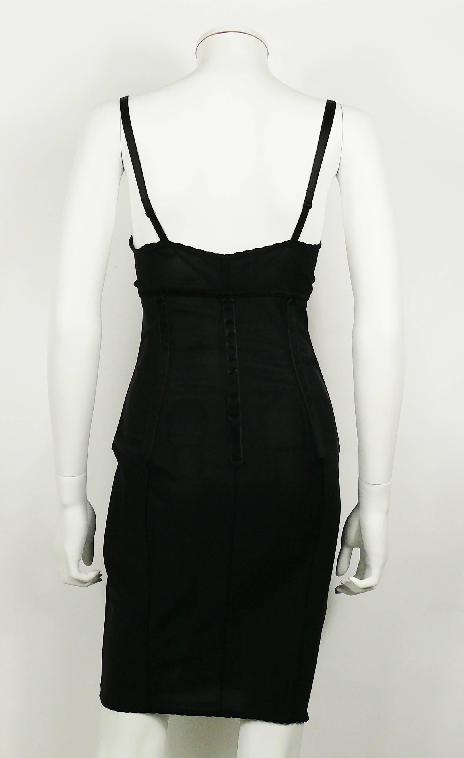 dolce gabbana black corset dress