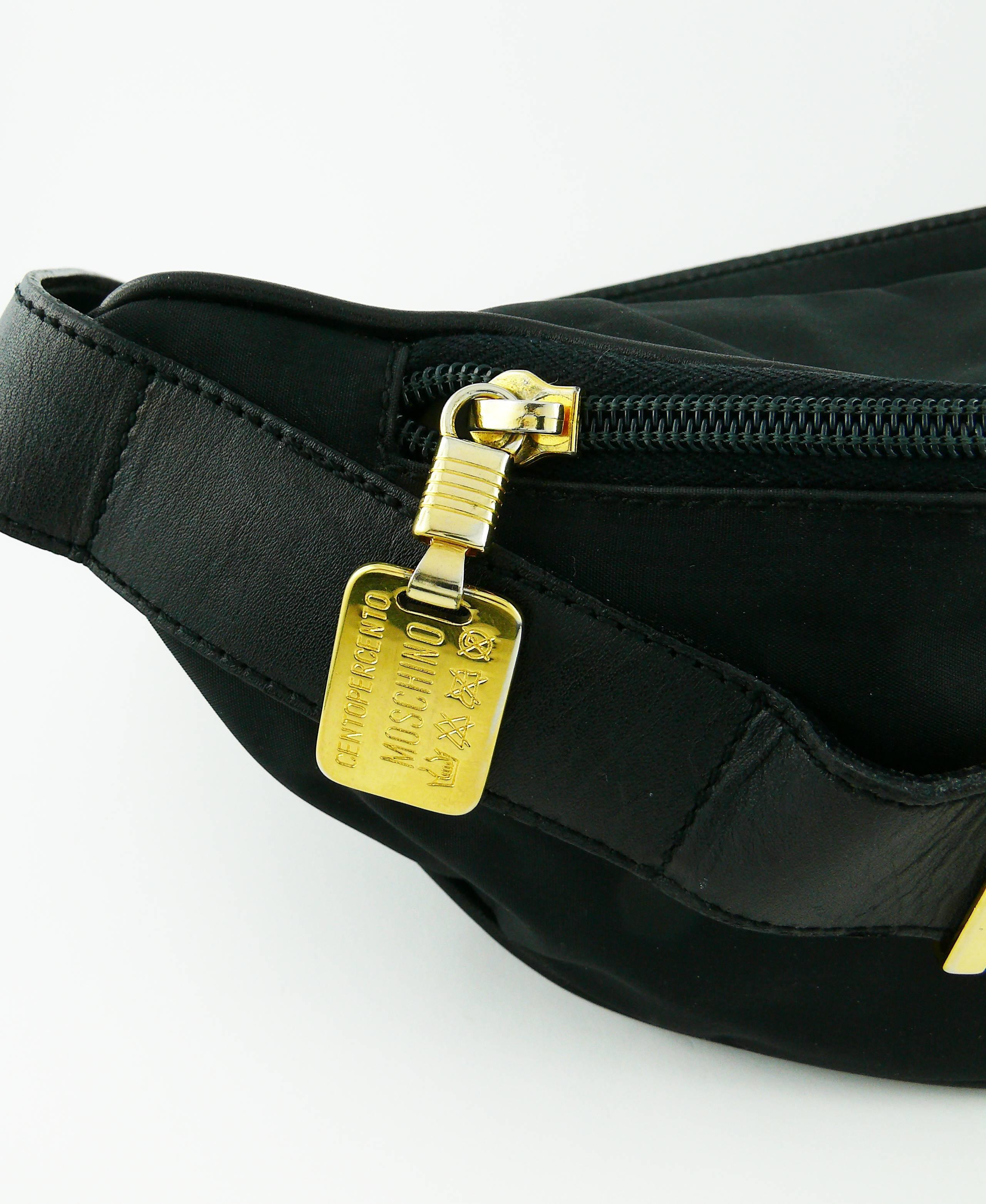 Women's or Men's Moschino by Redwall Vintage 1990s Black Fanny Pack