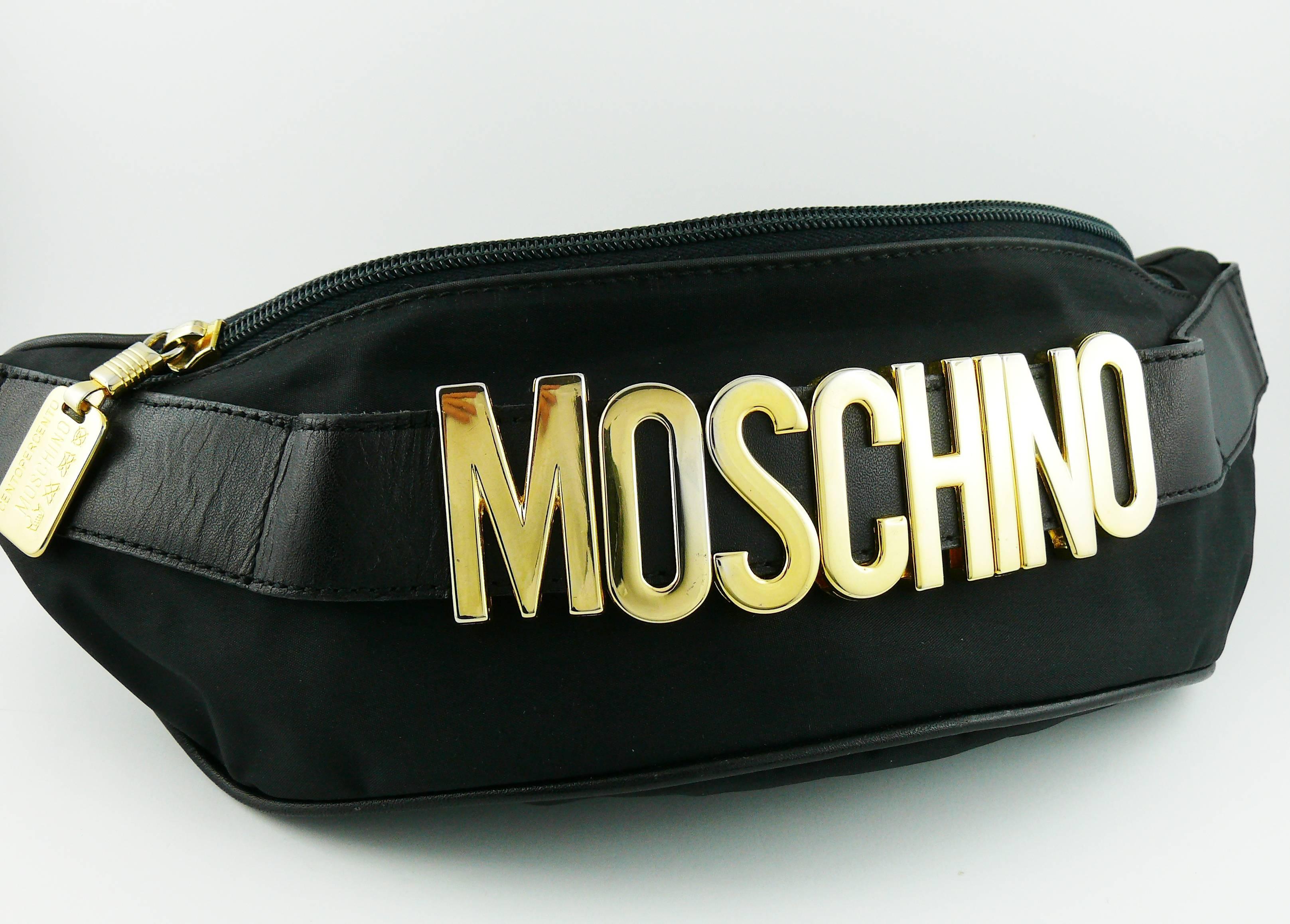 Moschino by Redwall Vintage 1990s Black Fanny Pack at 1stDibs ...