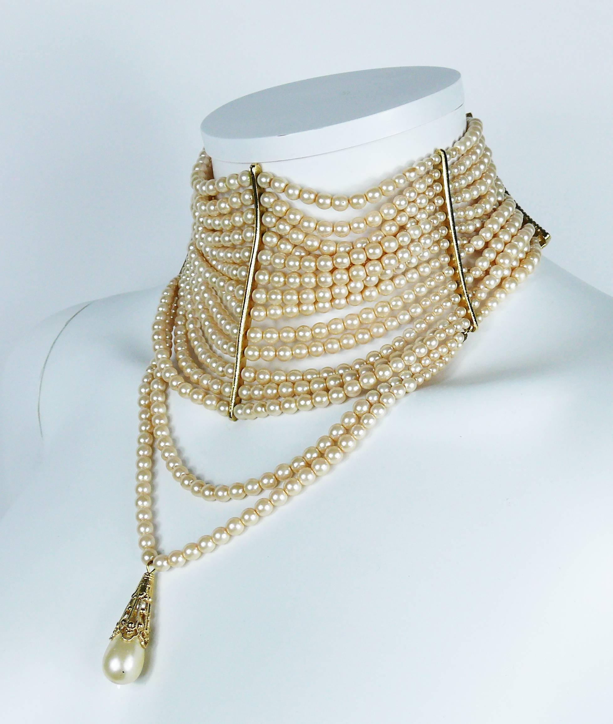 multi strand choker necklace