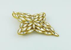 Yves Saint Laurent YSL Broche pendentif étoile vintage ornée de bijoux