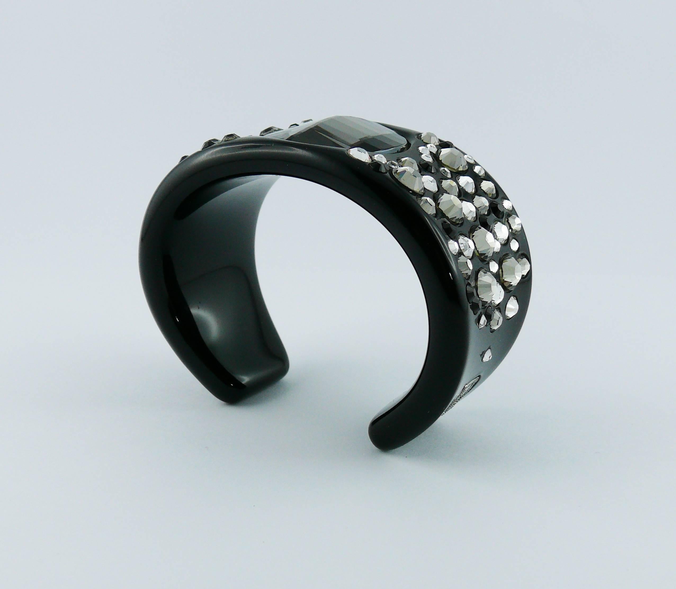 black crystal cuff bracelet