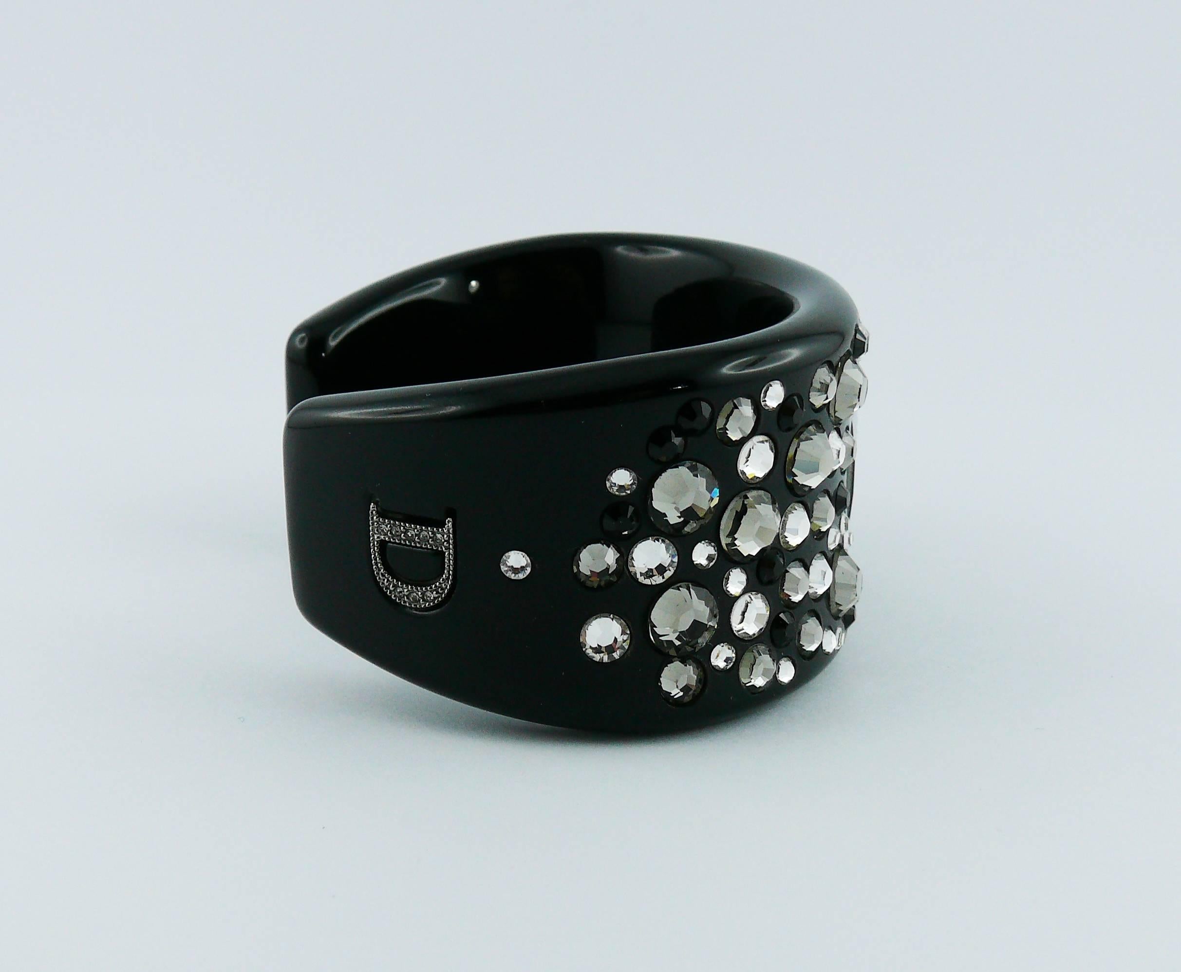 black crystal cuff bracelet