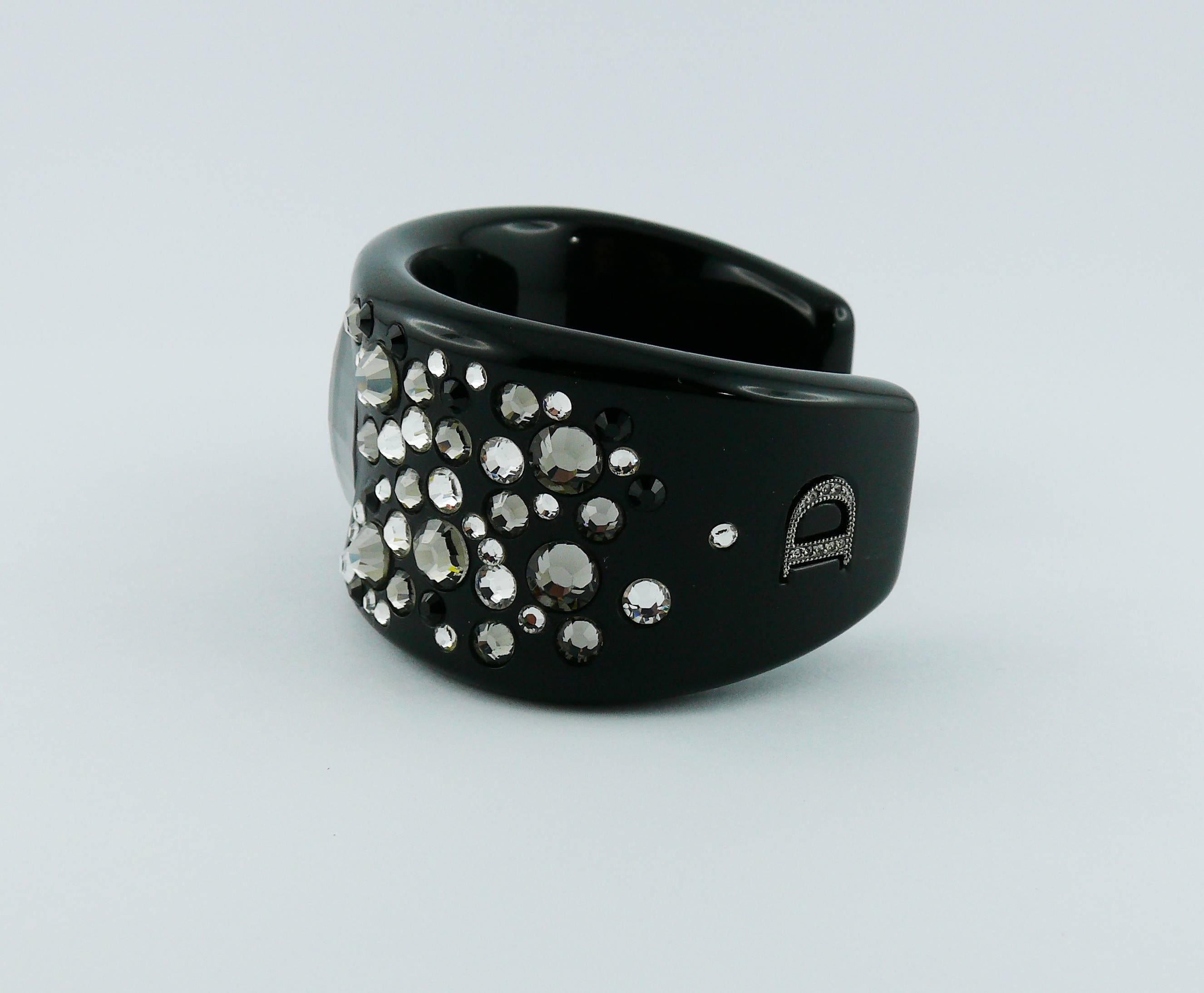 swarovski black cuff bracelet