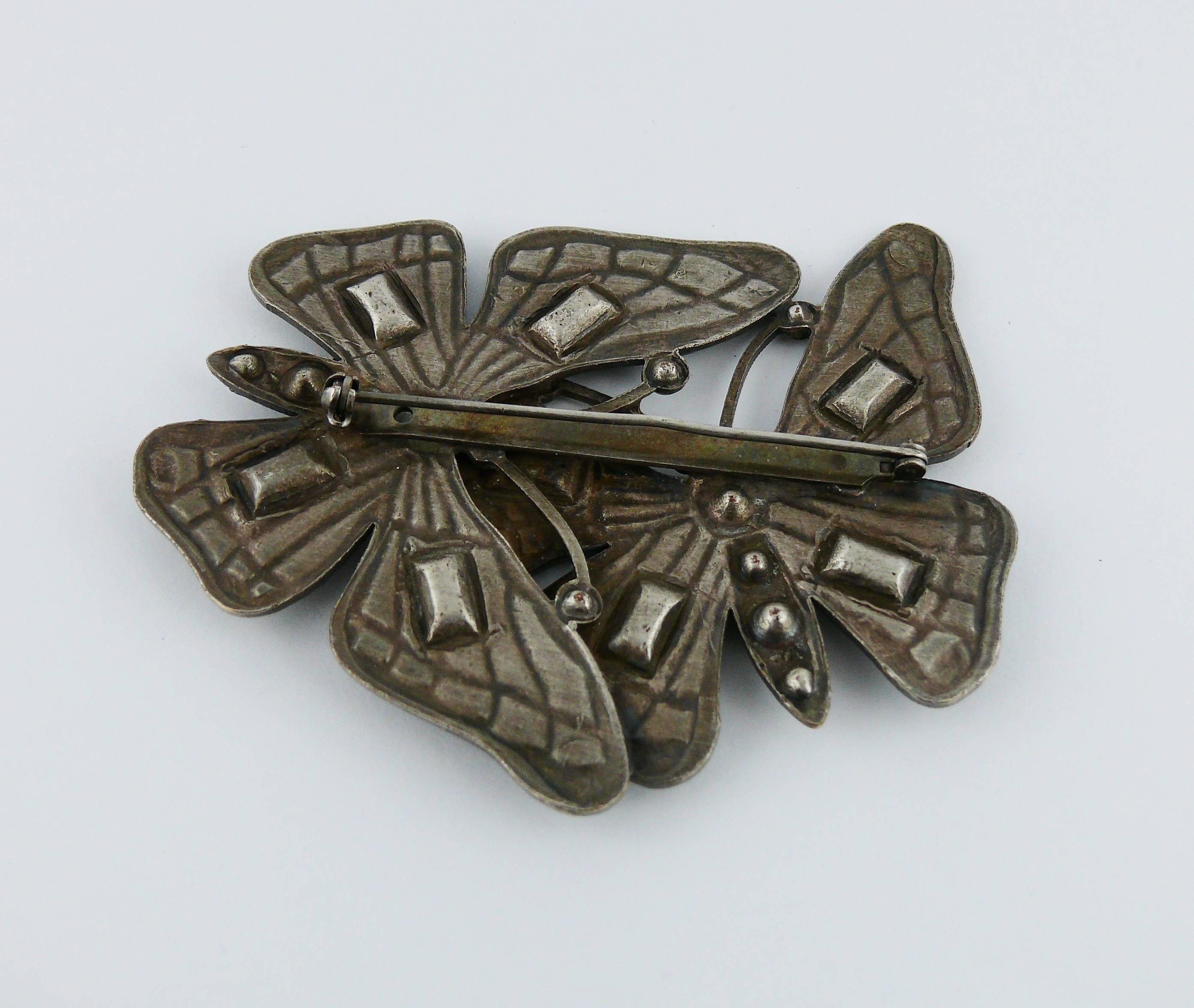 Jean Paul Gaultier Vintage Enameled Butterfly Brooch 1