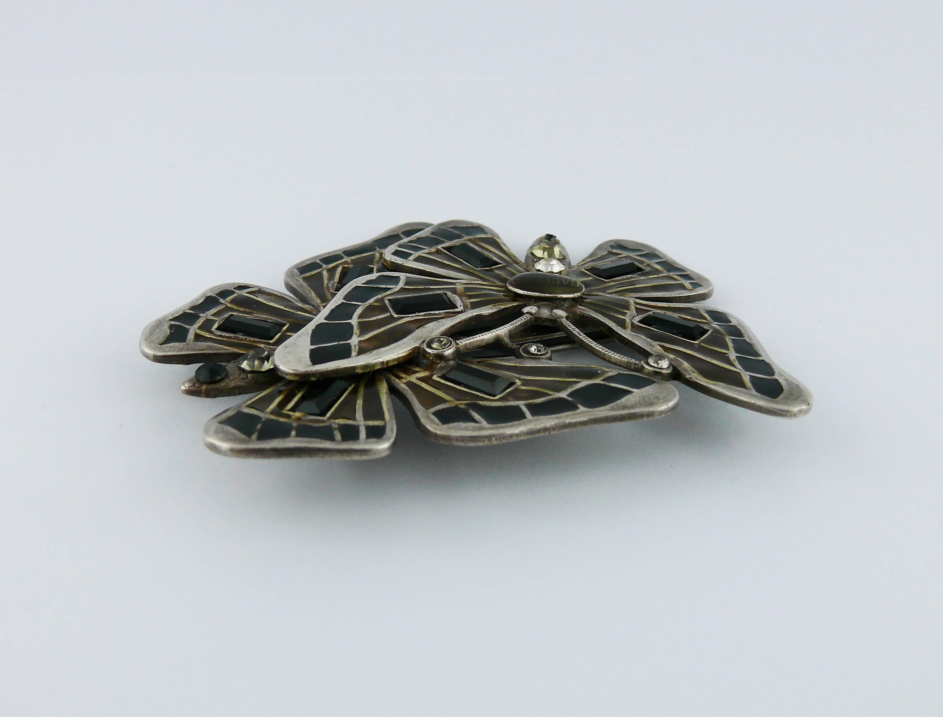 Women's or Men's Jean Paul Gaultier Vintage Enameled Butterfly Brooch