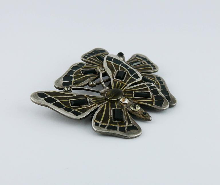 Jean Paul Gaultier Vintage Enameled Butterfly Brooch at 1stDibs