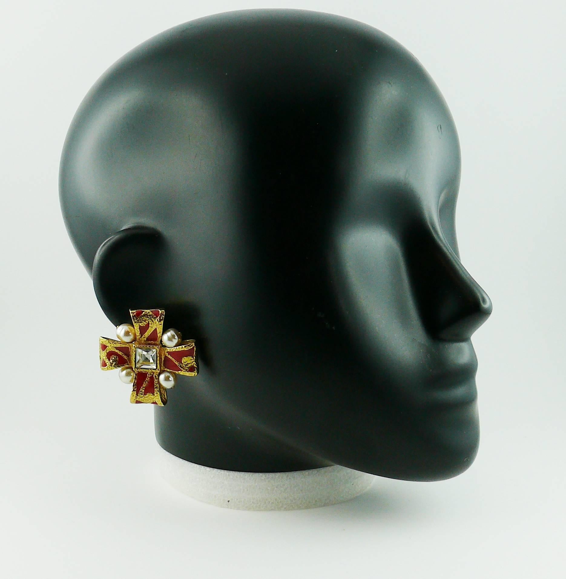 Christian Lacroix Vintage Bow Clip-On Earrings In Excellent Condition In Nice, FR