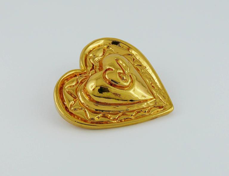 Christian Lacroix Vintage Classic Heart Brooch at 1stDibs christian