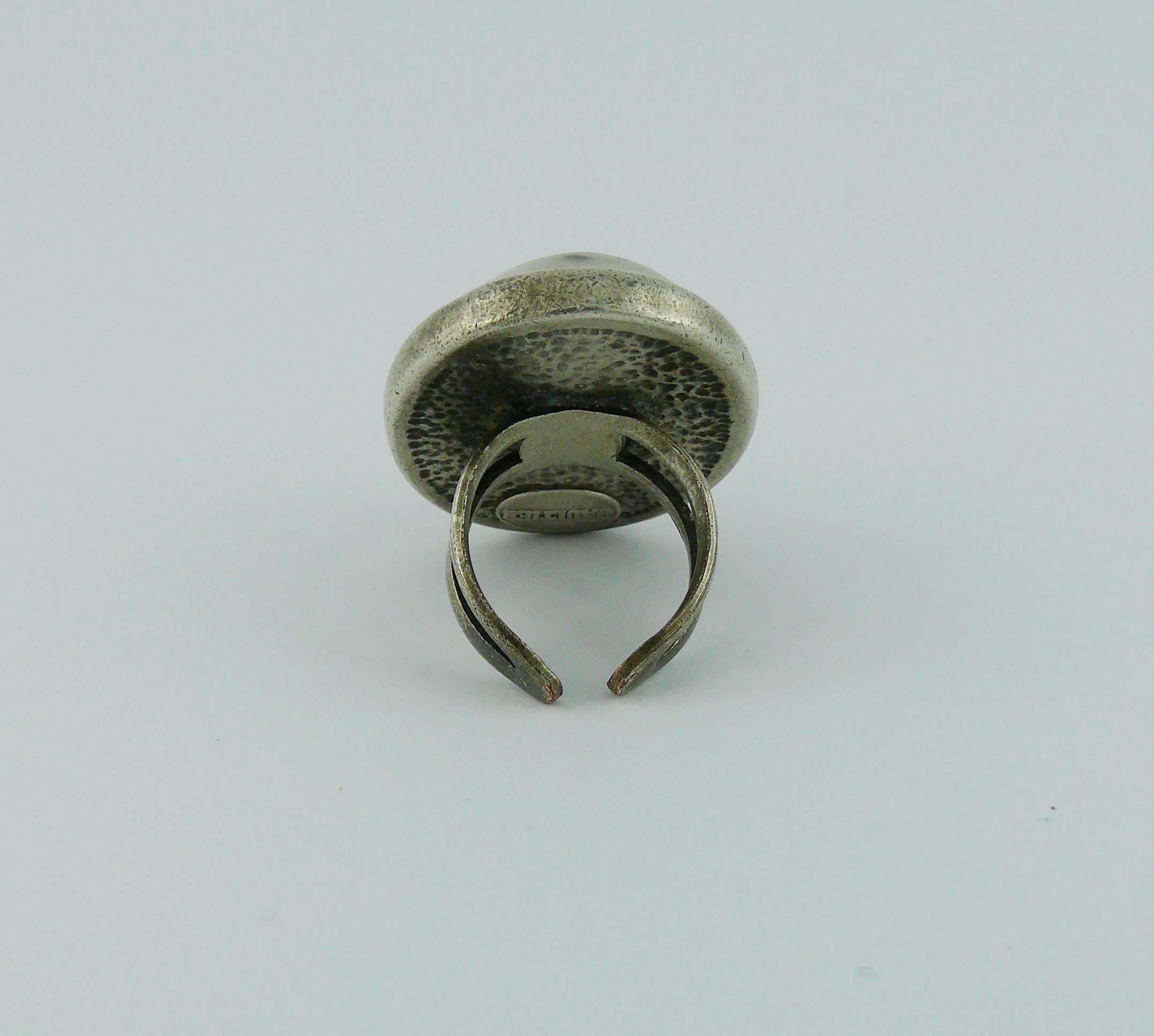 Jean Paul Gaultier Vintage Clock Ring In Excellent Condition For Sale In Nice, FR