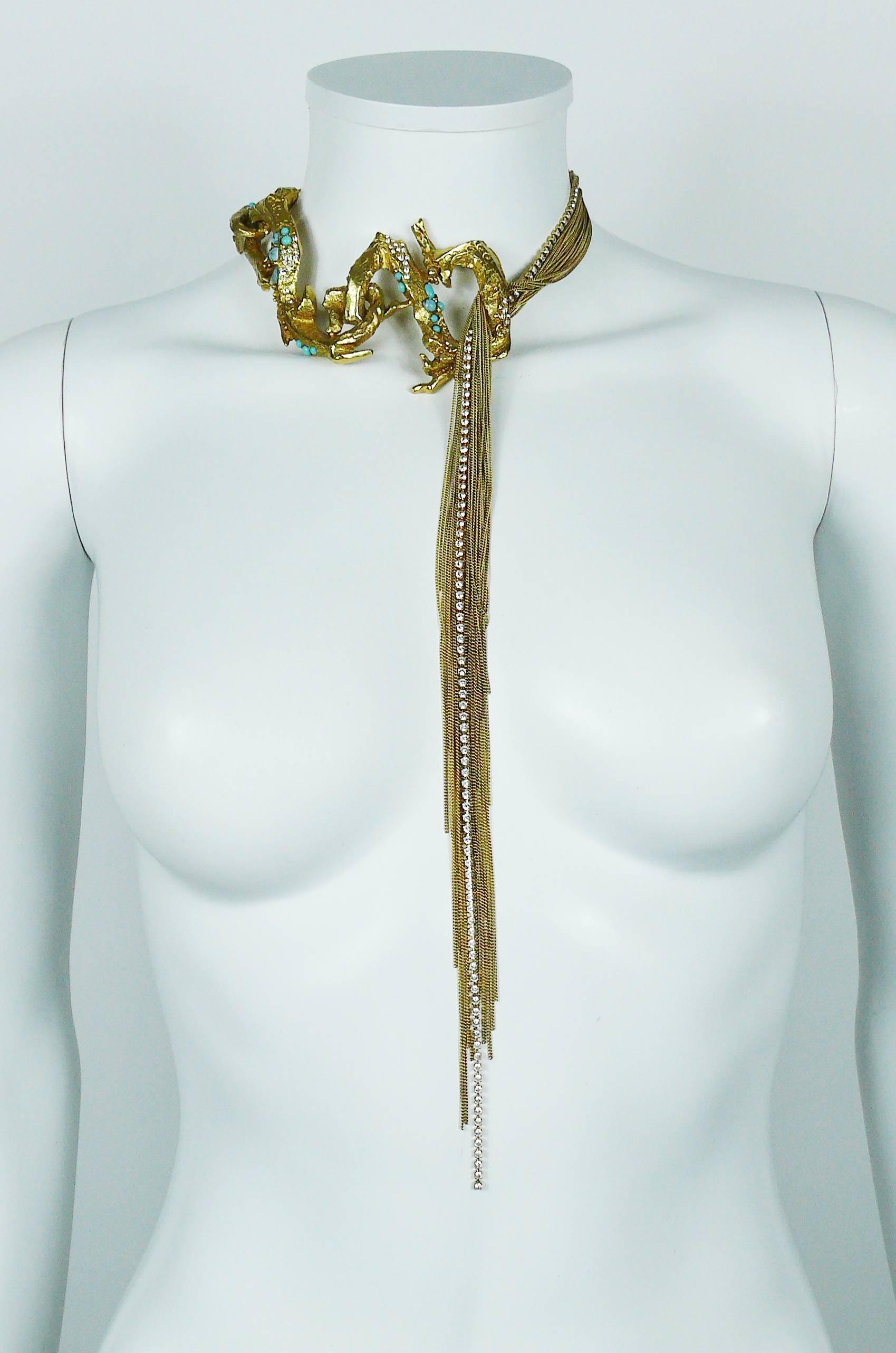 Christian Lacroix Vintage Opulent Runway Necklace In Good Condition In Nice, FR