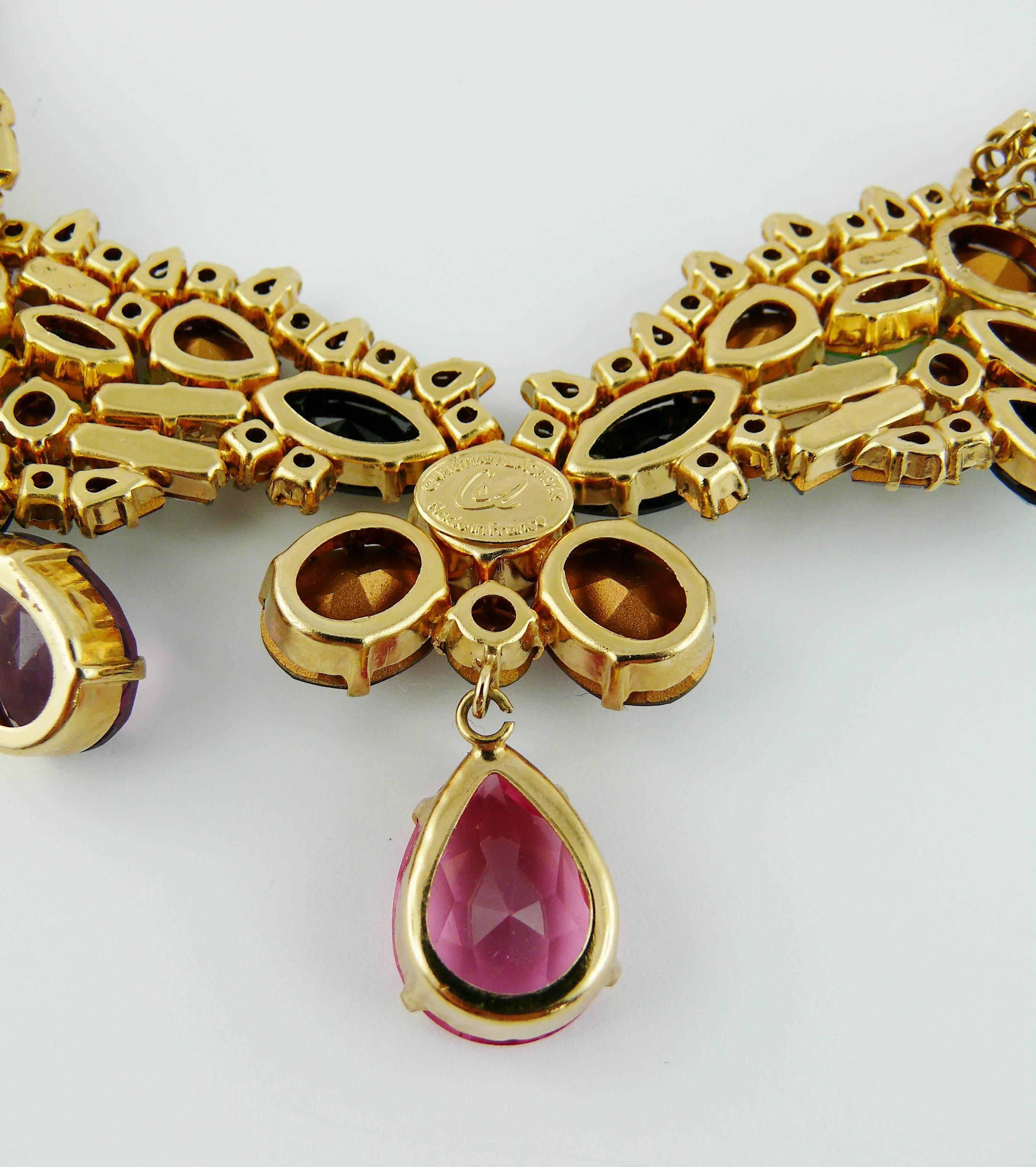 Christian Lacroix Vintage Bejeweled Collar Necklace 5