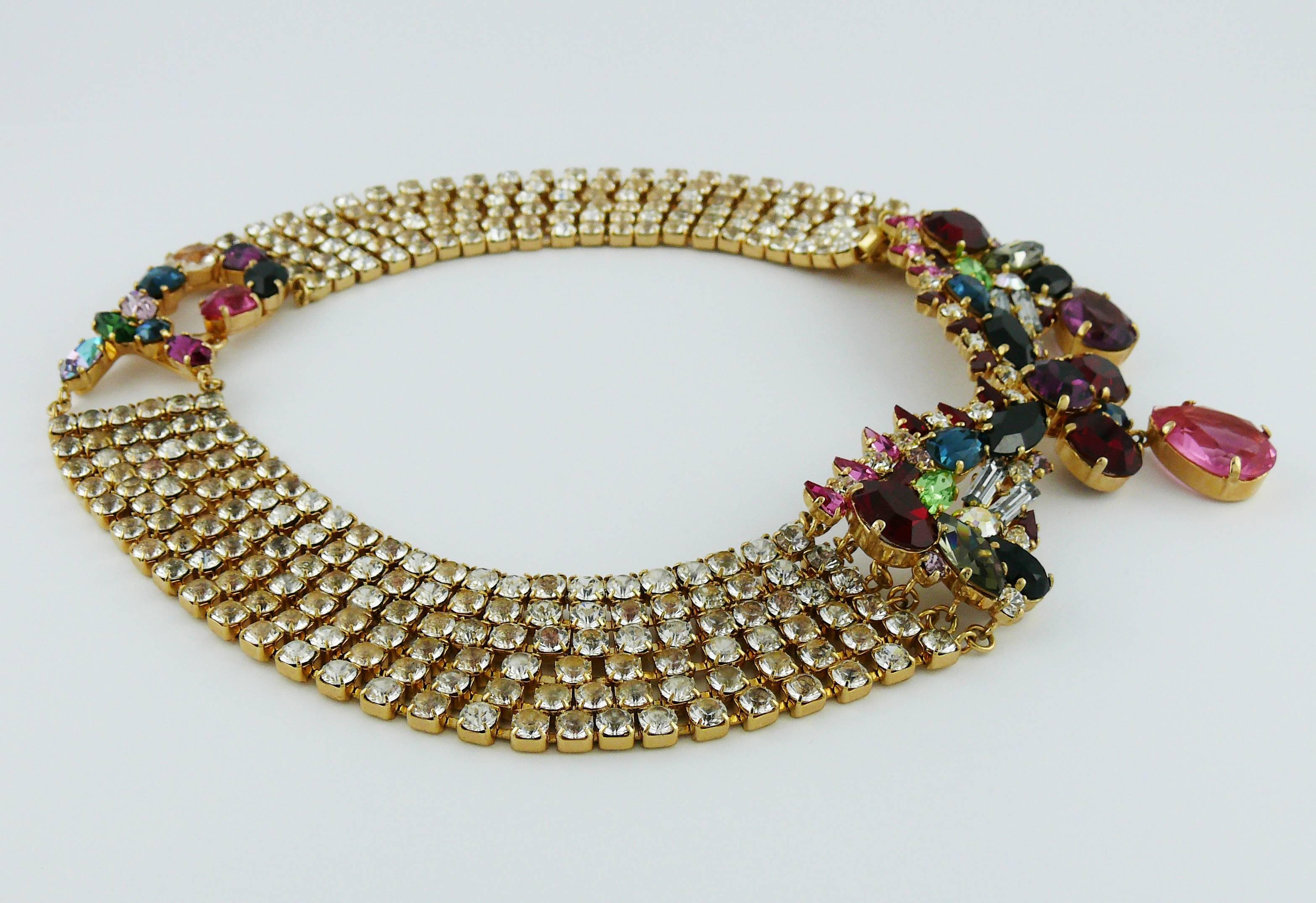 Christian Lacroix Vintage Bejeweled Collar Necklace In Excellent Condition In Nice, FR