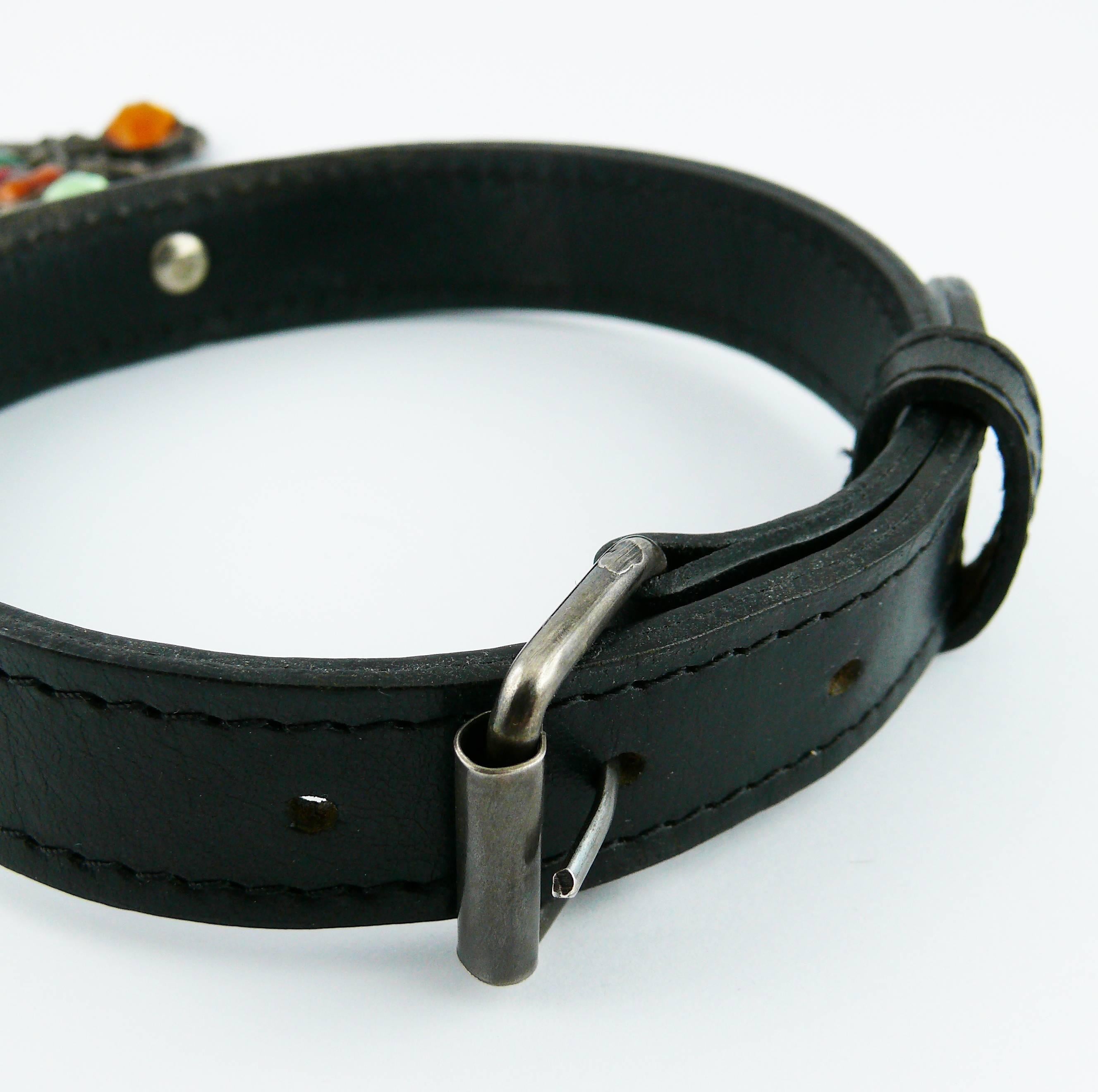 Jean Paul Gaultier Vintage Scarab Dog Collar Necklace 3