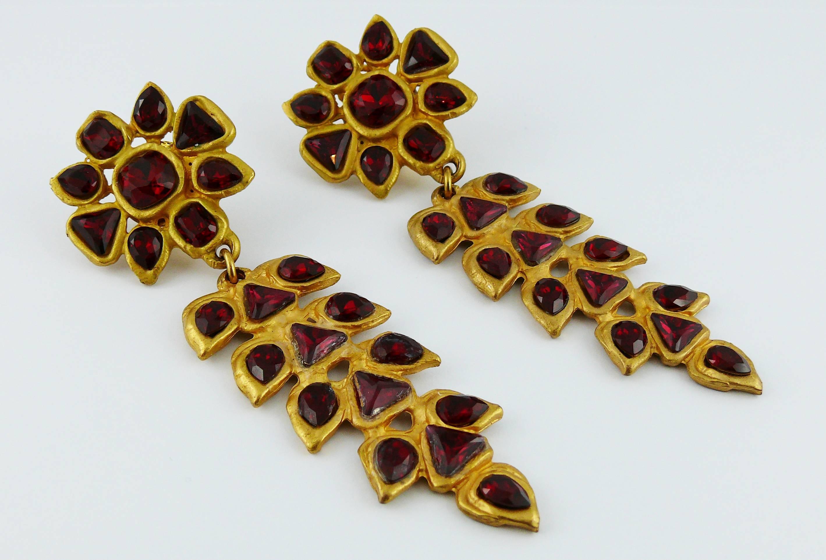 Boucles D'oreilles Clip GAVILANE PARIS Vintage - Pierre Bleue - Créateur Français