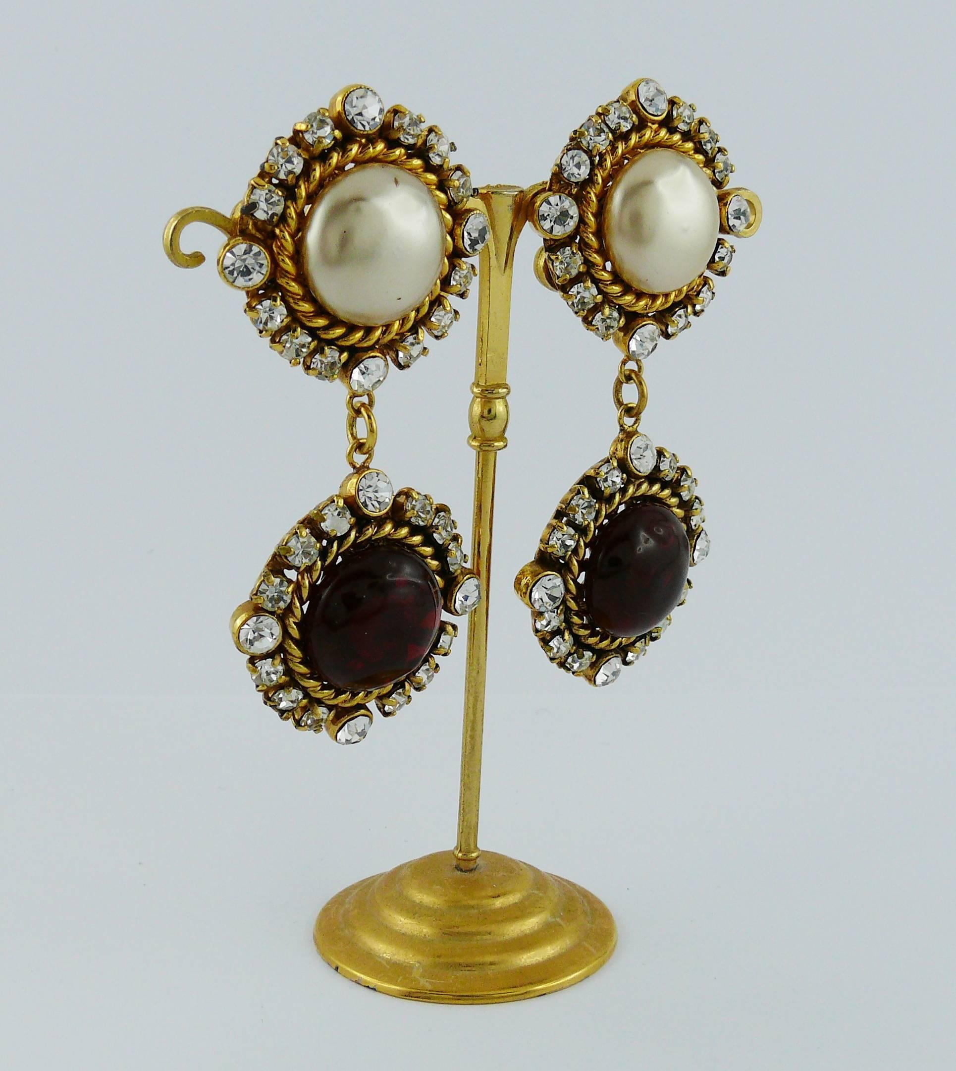 Chanel Vintage 1990s Grixpoix Gorgeous Dangling Earrings In Excellent Condition In Nice, FR