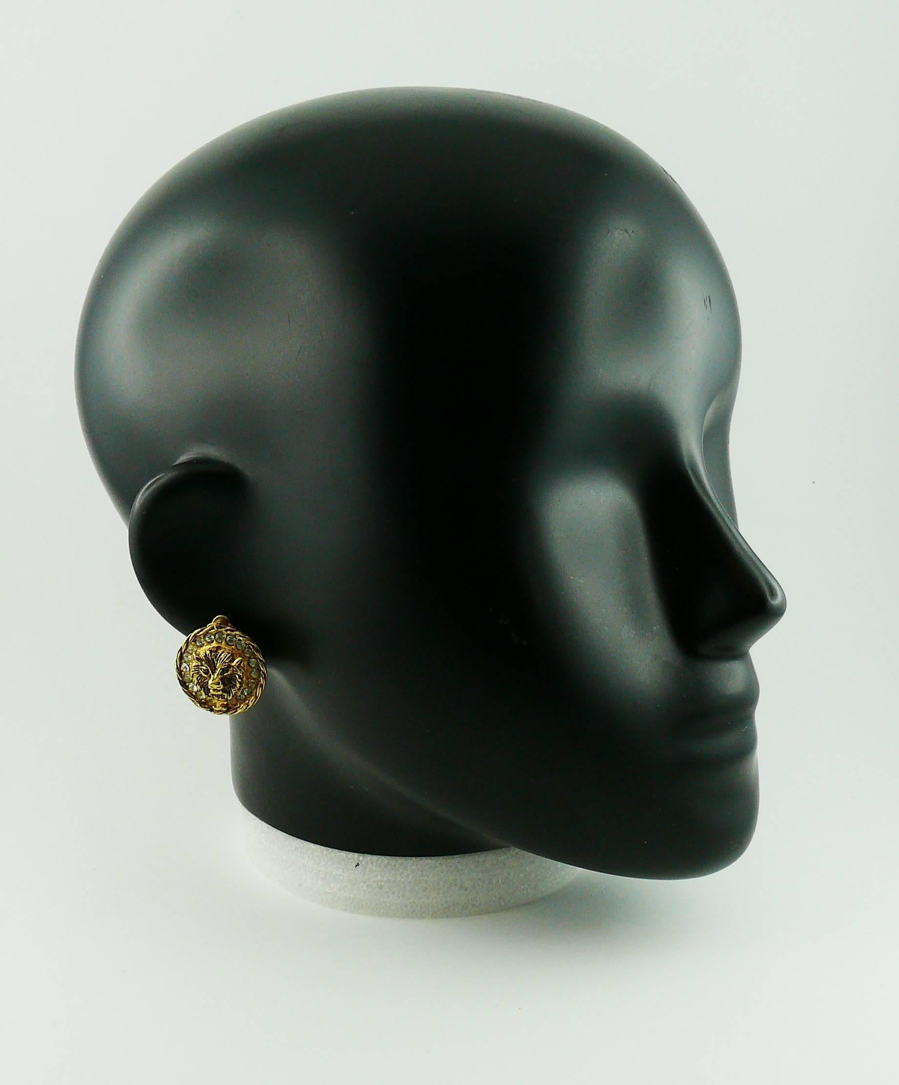 chanel lion earrings