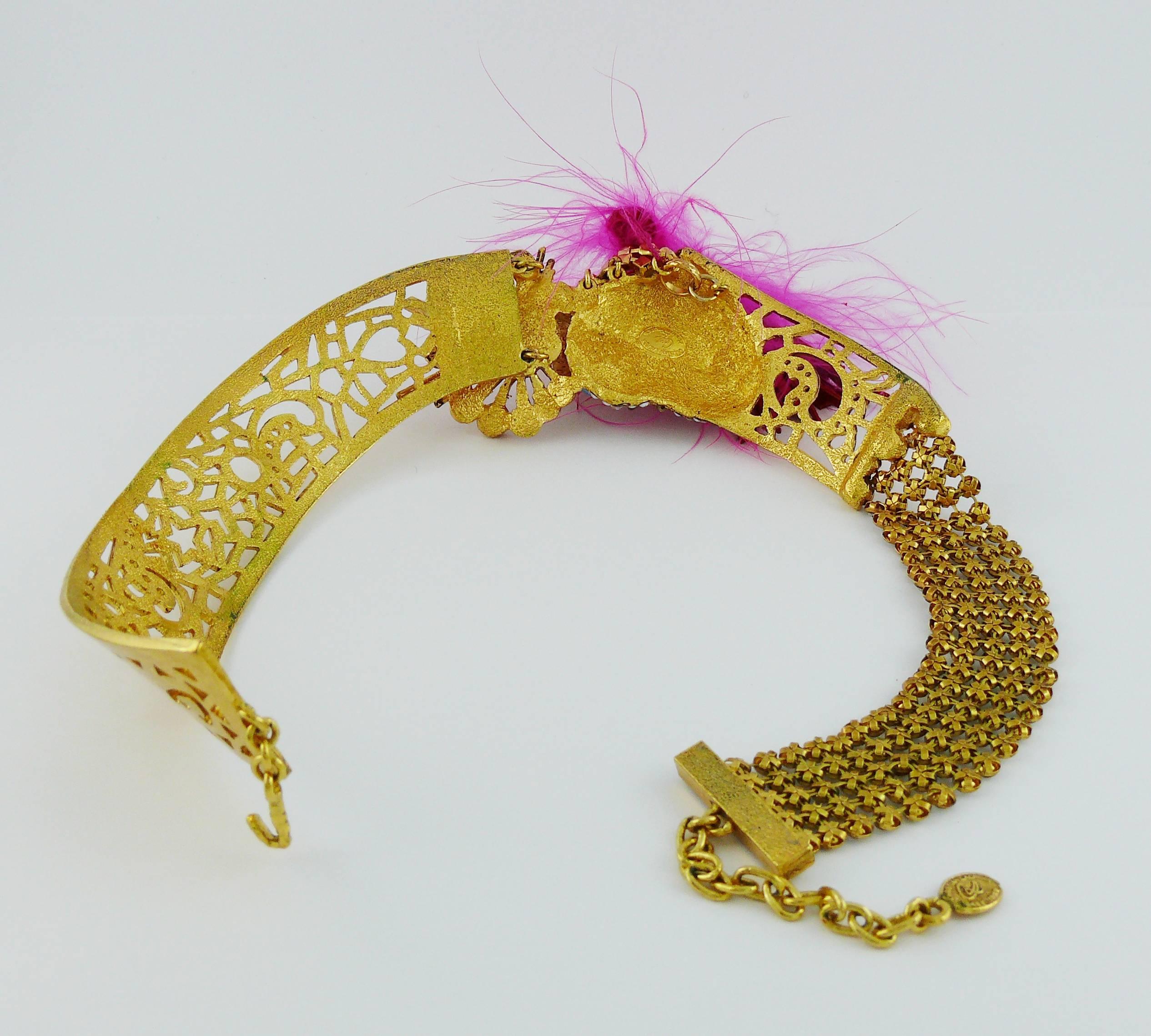 Christian Lacroix Vintage Opulent Jewelled Choker Necklace 2