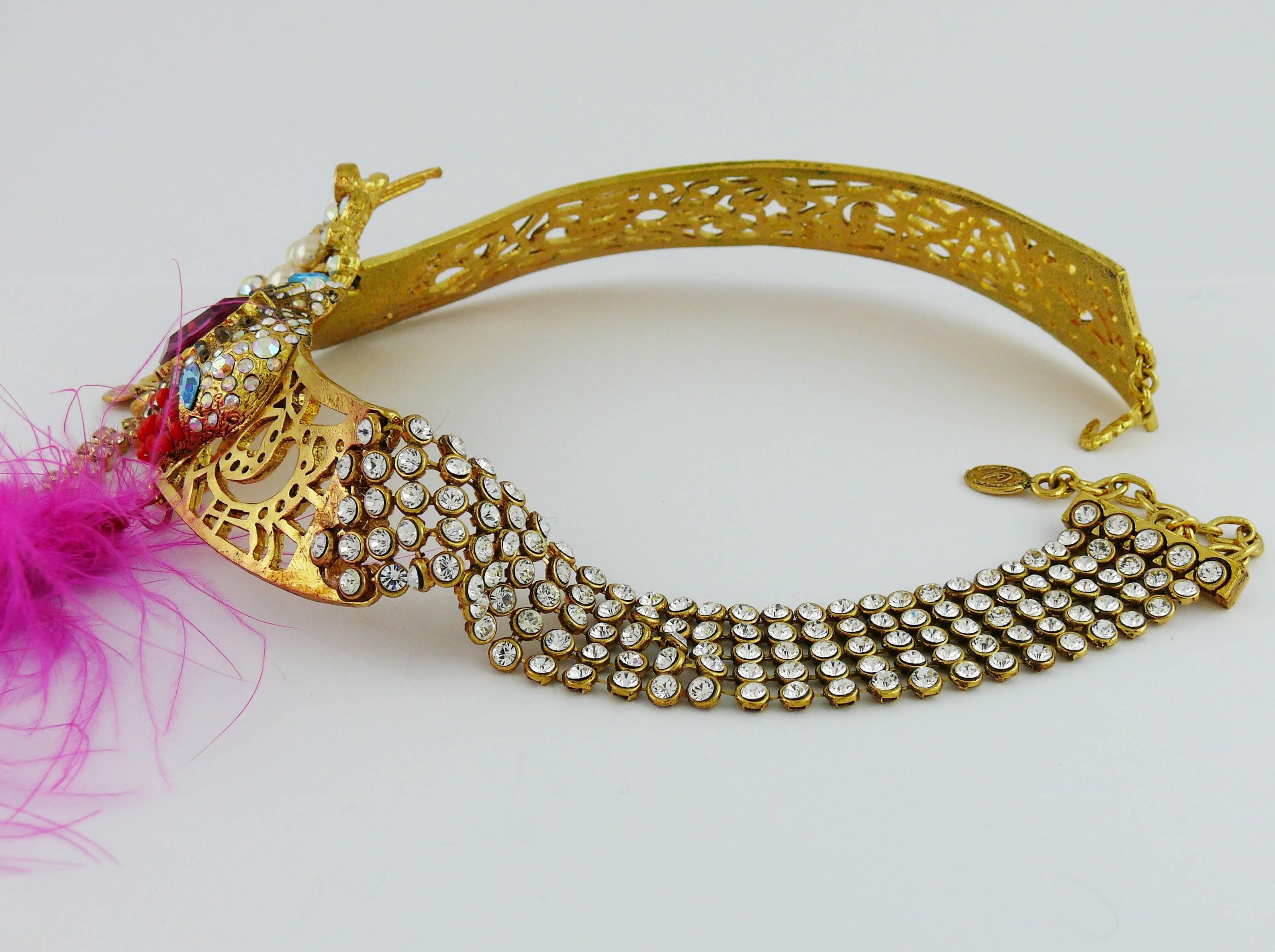 Christian Lacroix Vintage Opulent Jewelled Choker Necklace 1