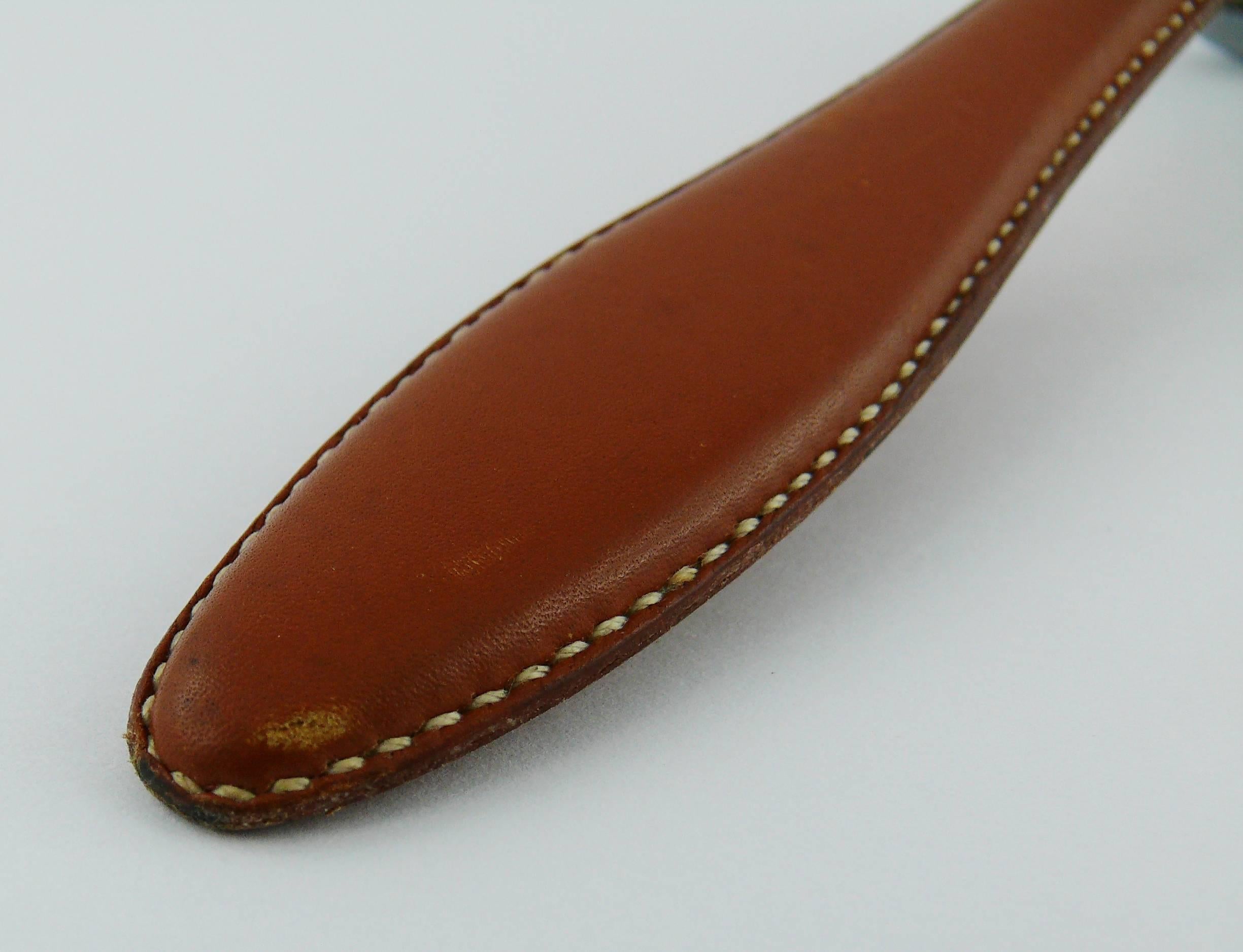 Women's or Men's Hermes Vintage Leather Handle Bottle Opener