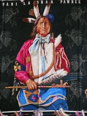 Hermès Rare Carre de Soie Echarpe "Pani La Shar Pawnee" par Kermit Oliver