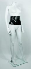 Chanel Black Patent Leather Corset Belt Fall/Winter 2001 Size 36