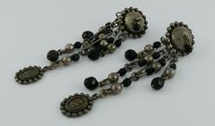 JEAN PAUL GAULTIER Vintage Safety Pin Dangling Earrings