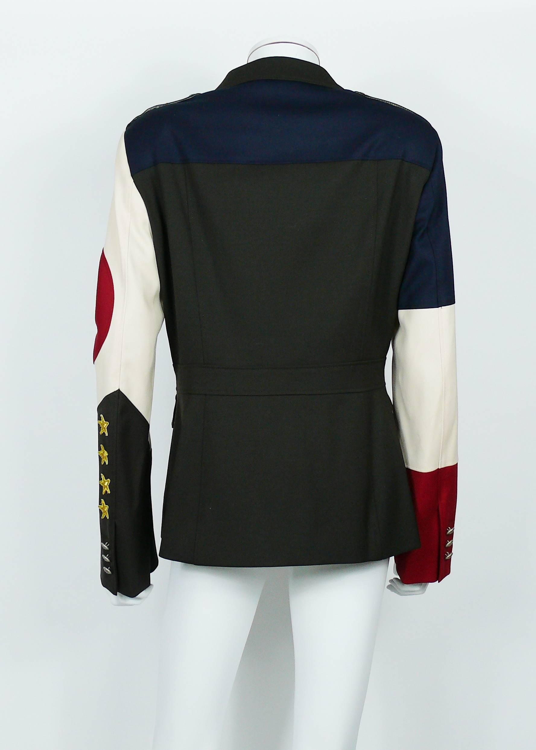 Moschino Military Style Jacket Size USA 12 1