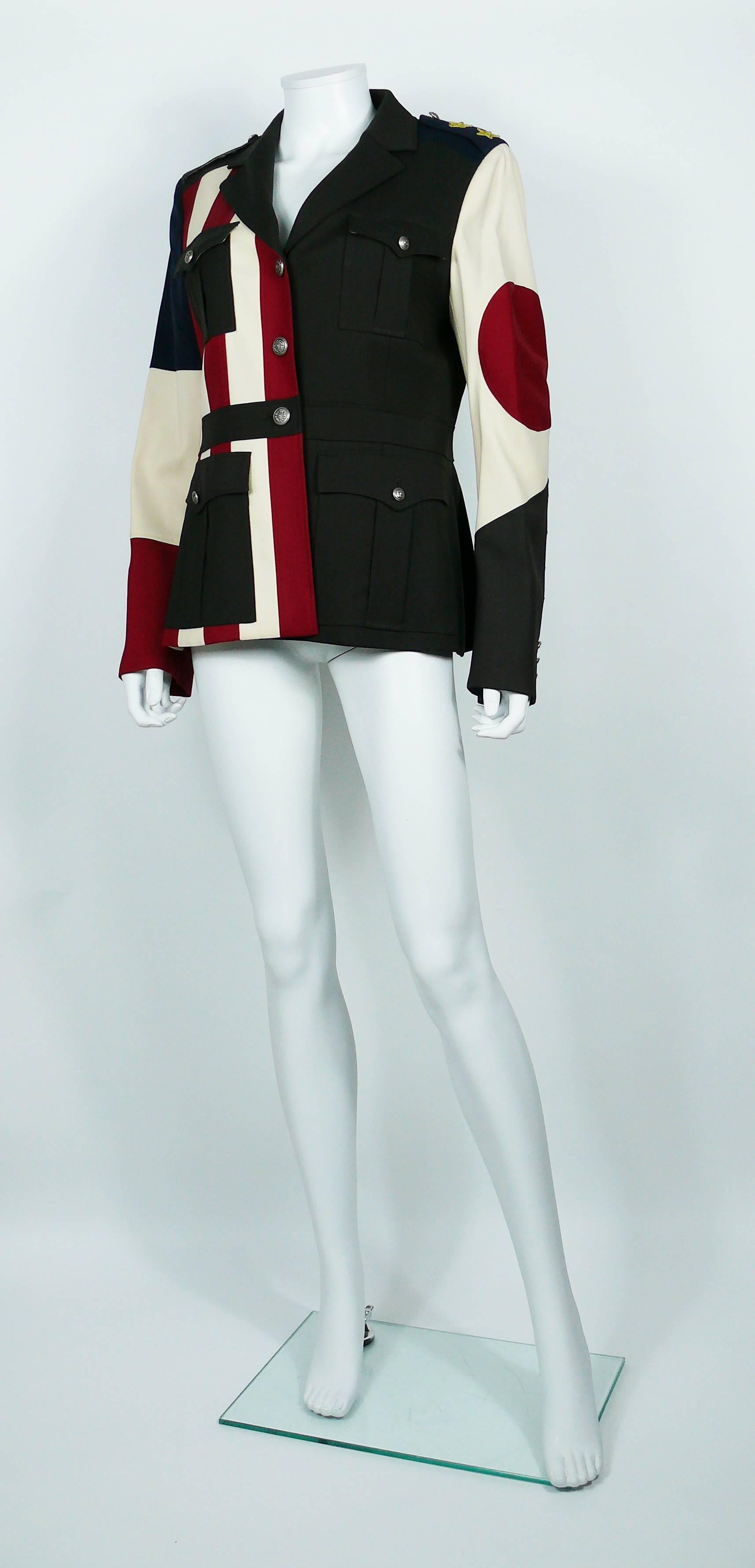 Fabulous Moschino Black Military Jacket UK12 RR001