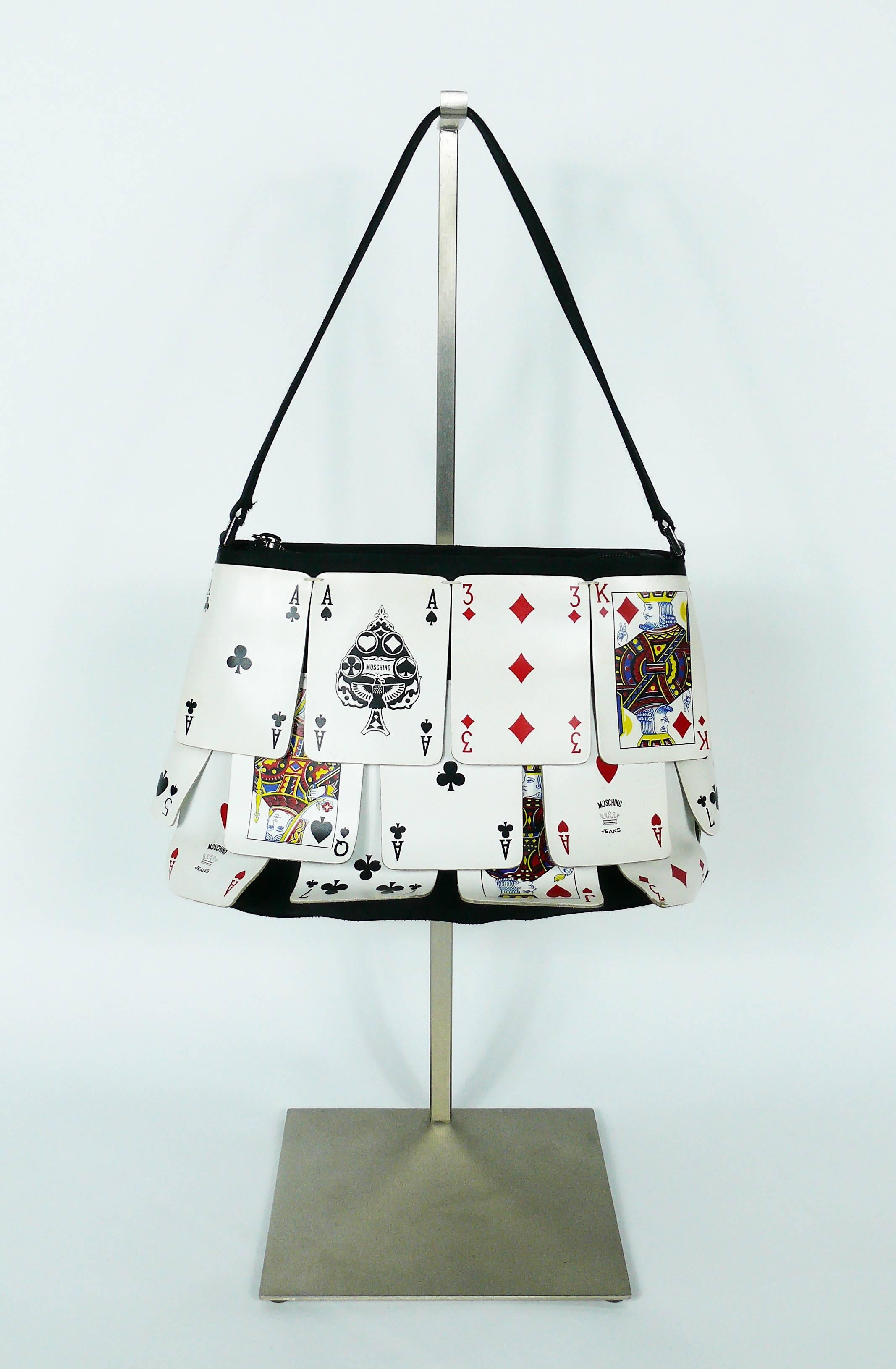 Moschino Vintage Rare Novelty Playing Cards Bag In Good Condition In Nice, FR