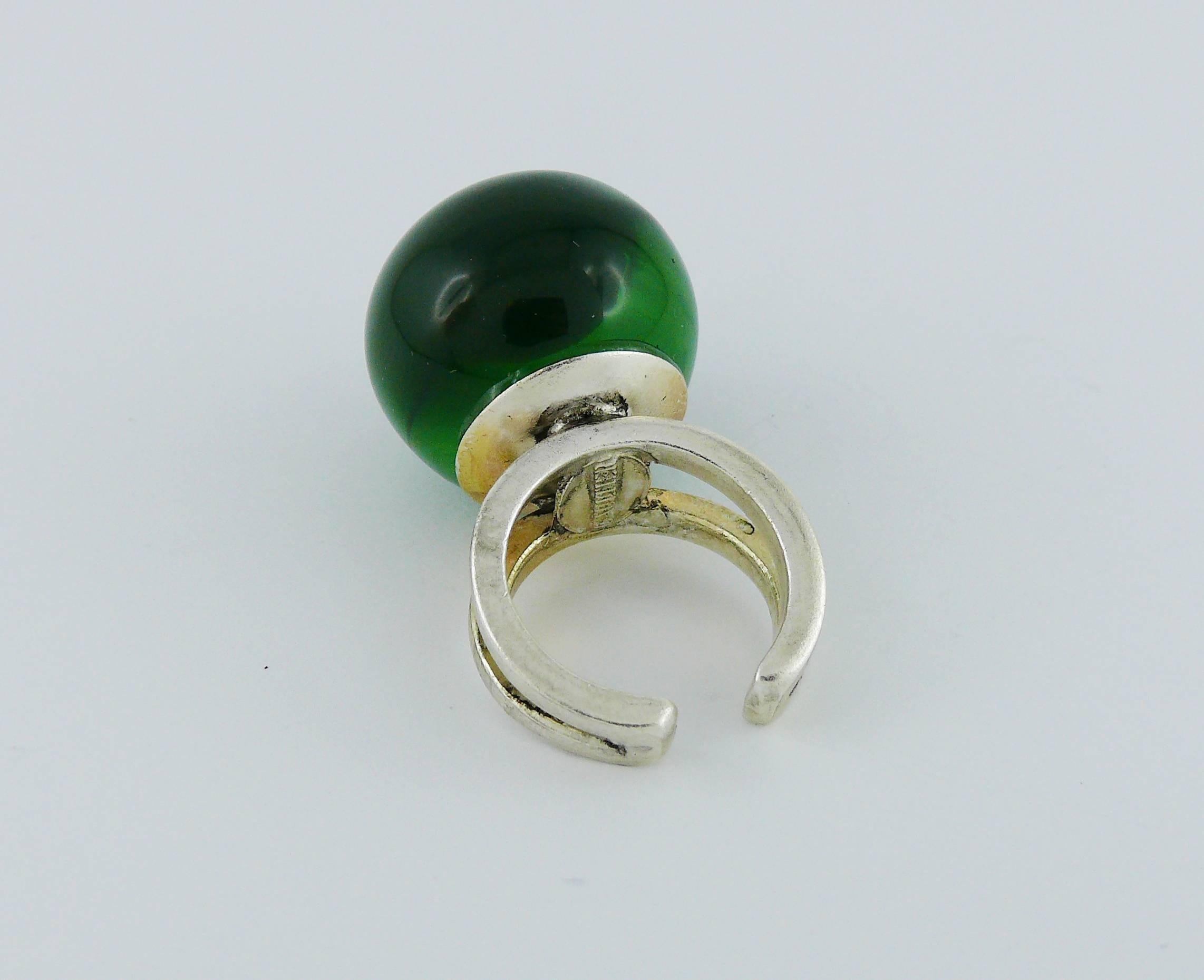 Women's Jean Paul Gaultier Vintage Green Ball Ring