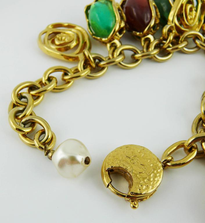 Yves Saint Laurent YSL Vintage Charm Bracelet For Sale at 1stdibs