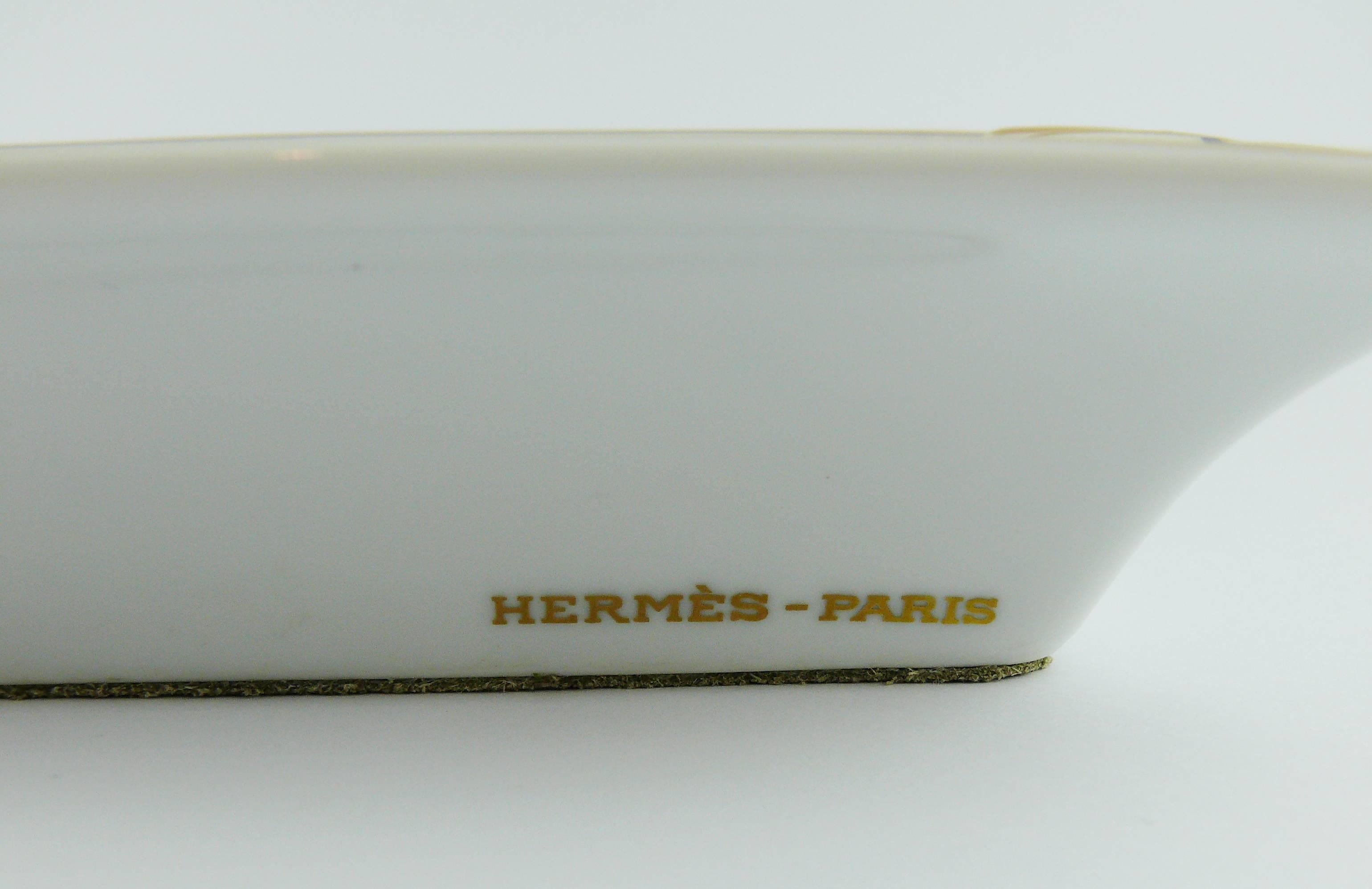 Hermès Vintage Rare Porcelain Cigar Ashtray Pin Tray 