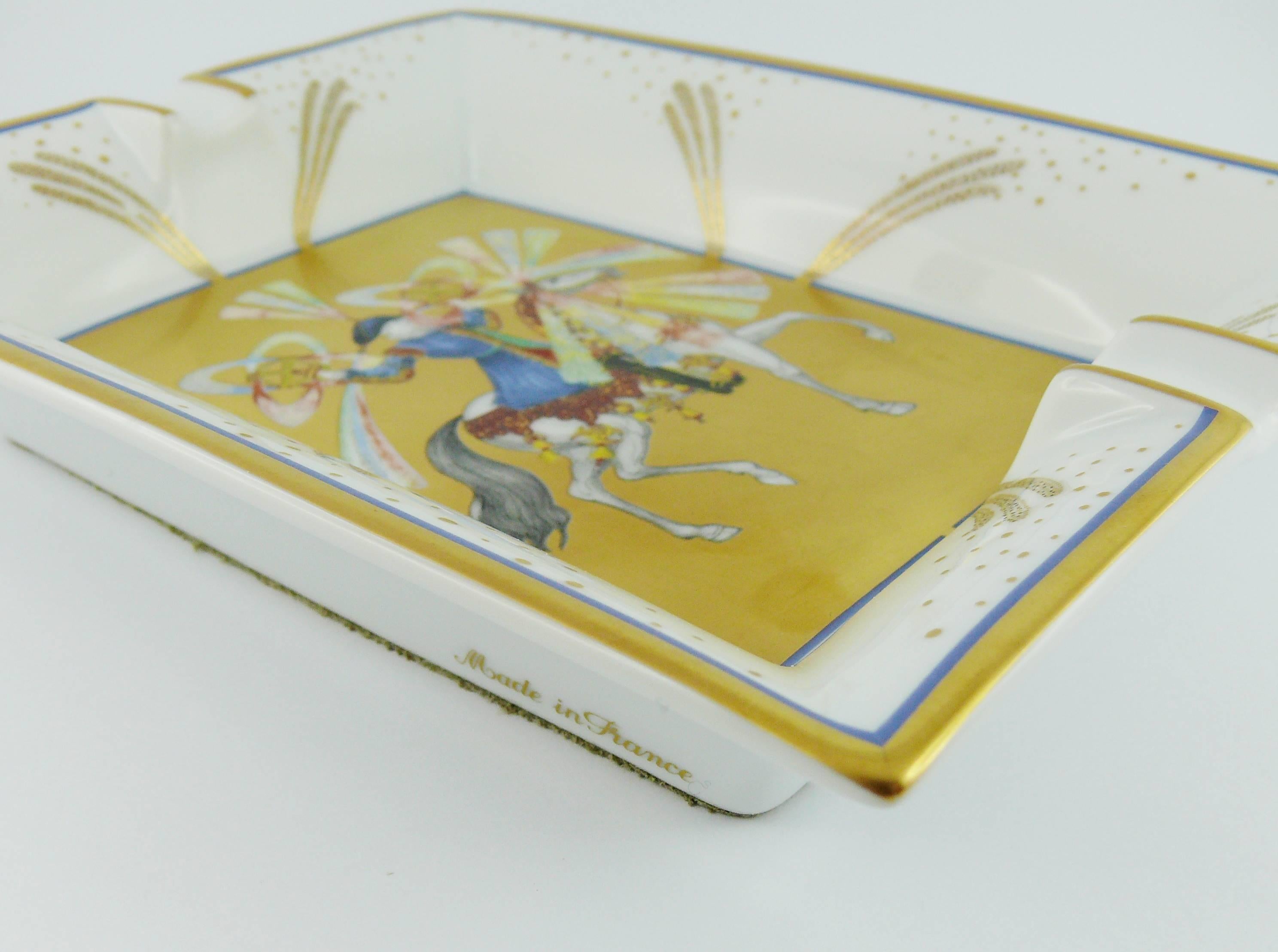 Hermès Vintage Rare Porcelain Cigar Ashtray Pin Tray 