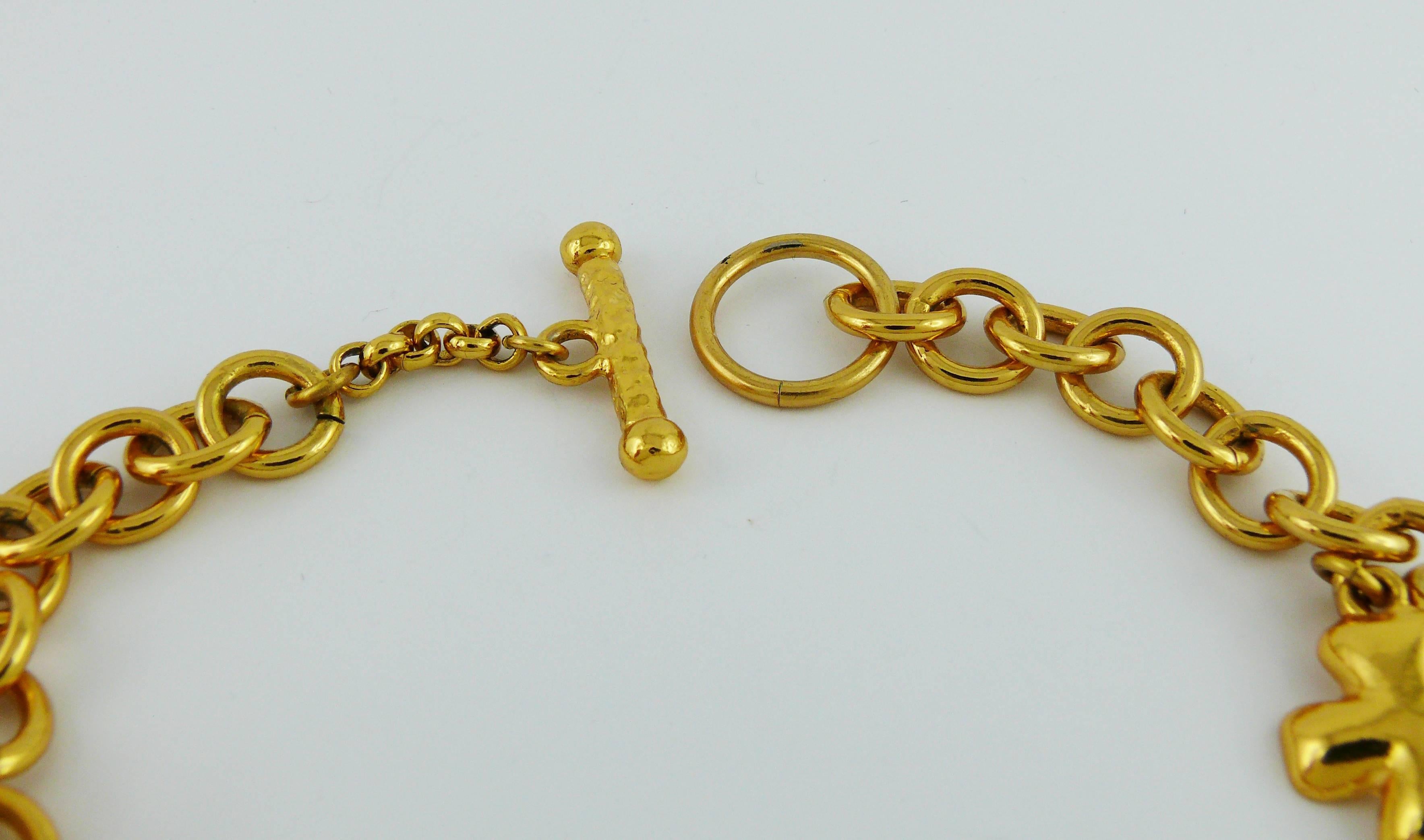 Christian Lacroix Vintage Gold Toned Iconic Charm Necklace 2