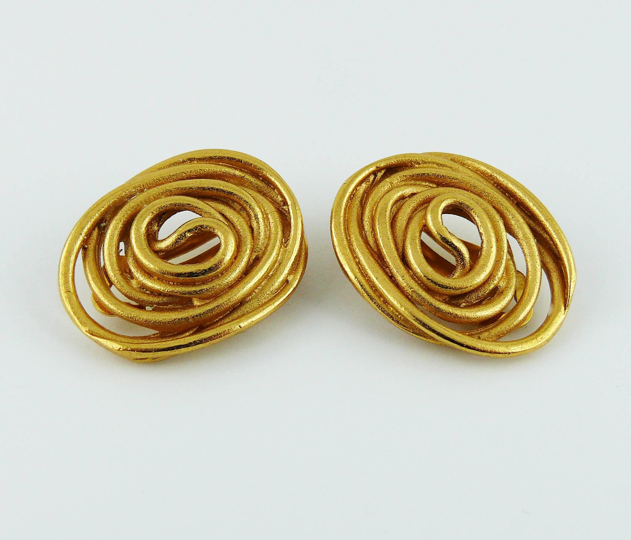 Balenciaga - Collier et boucles d'oreilles vintage en spirale en vente 5