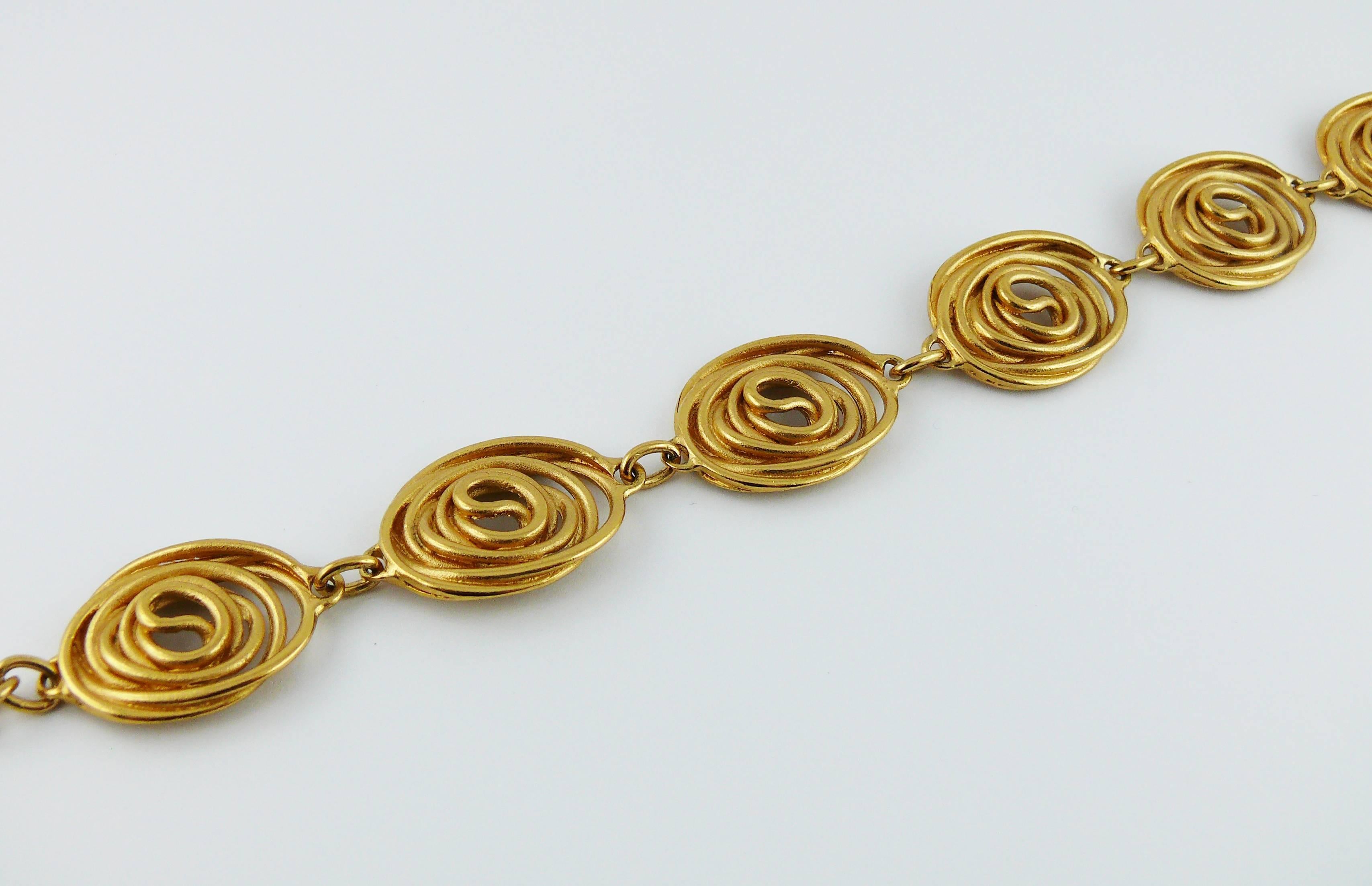 Balenciaga - Collier et boucles d'oreilles vintage en spirale en vente 1