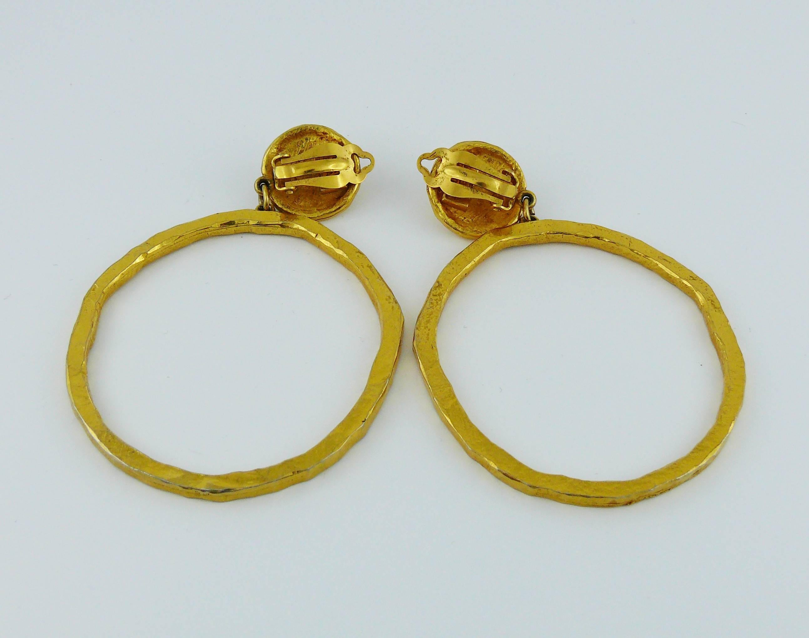 Edouard Rambaud Vintage Oversized Hoop Earrings In Excellent Condition In Nice, FR