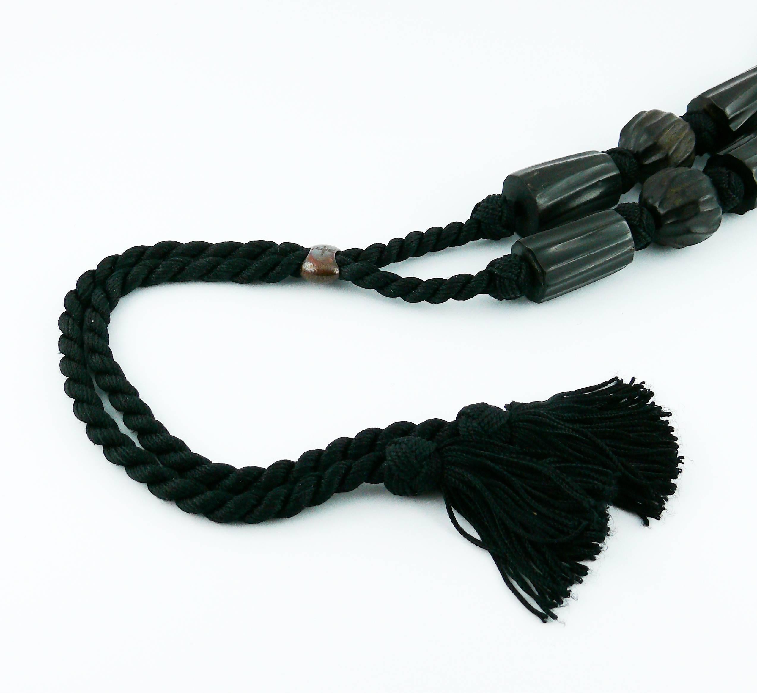 Yves Saint Laurent YSL Chunky Rope Tassel Necklace 4