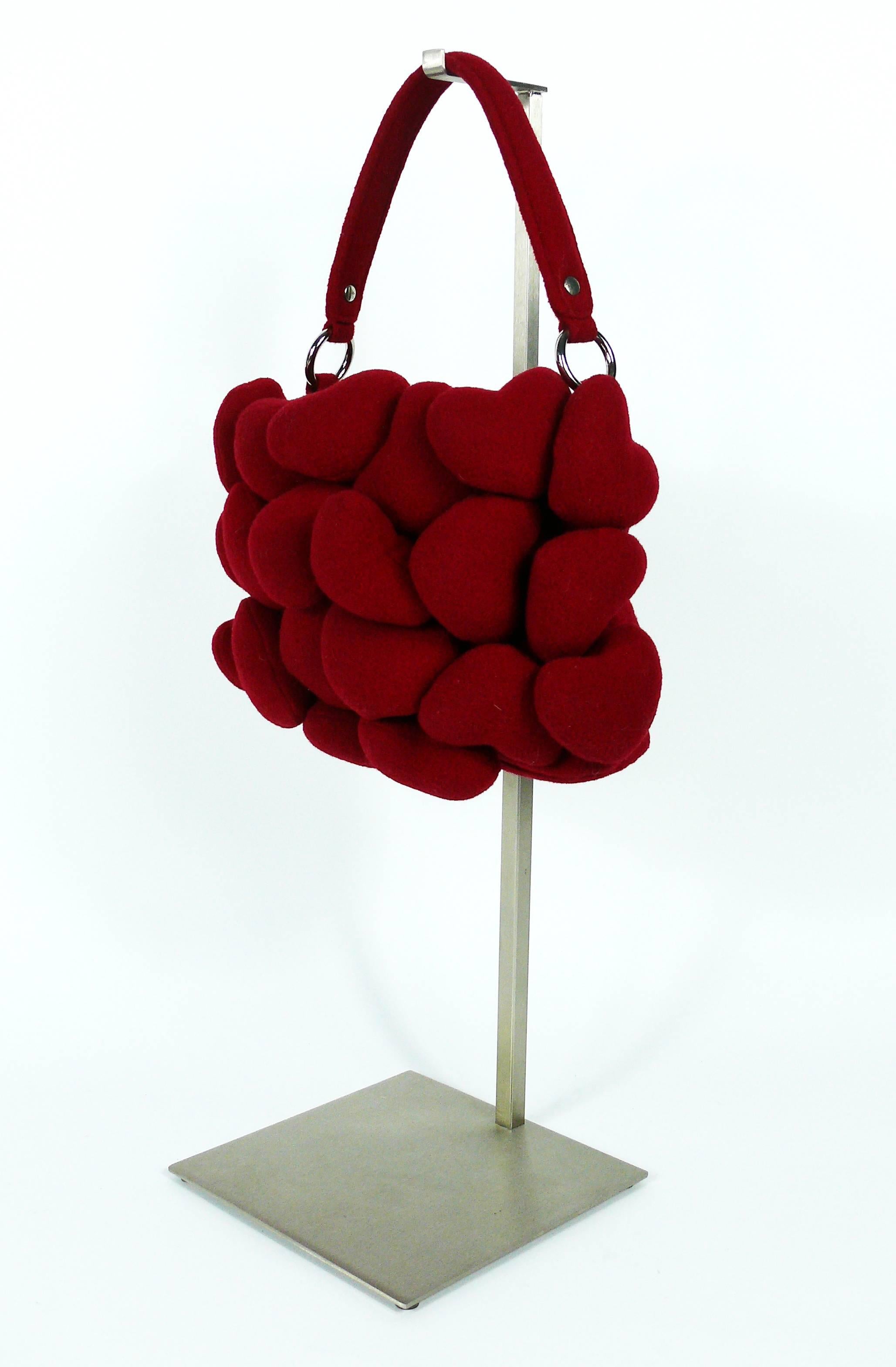Women's Moschino Iconic Red Multi Heart Handbag