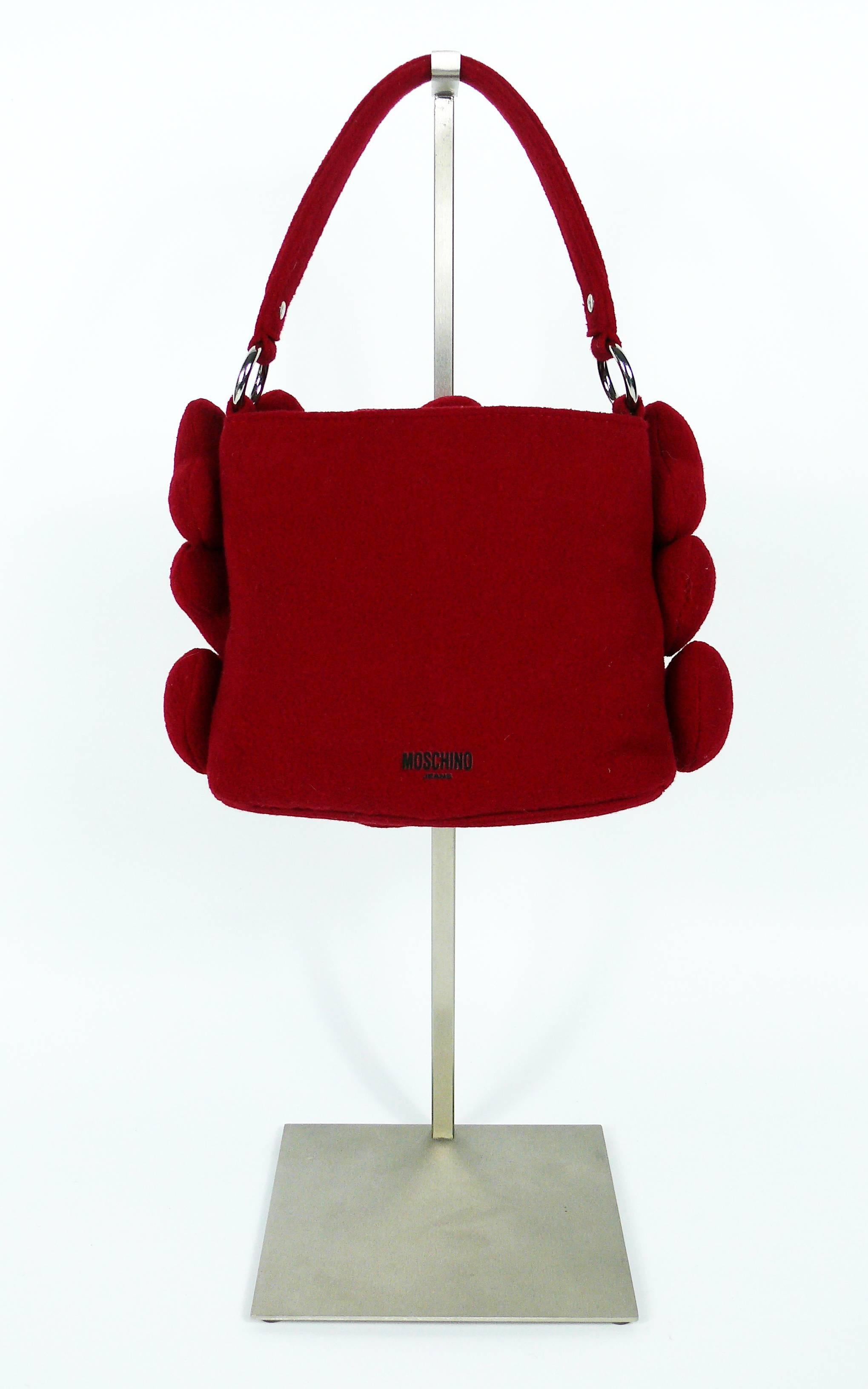 Moschino Iconic Red Multi Heart Handbag 1