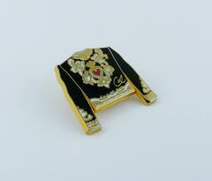 Christian Lacroix Vintage Enamel Toreador Jacket Pin Brooch