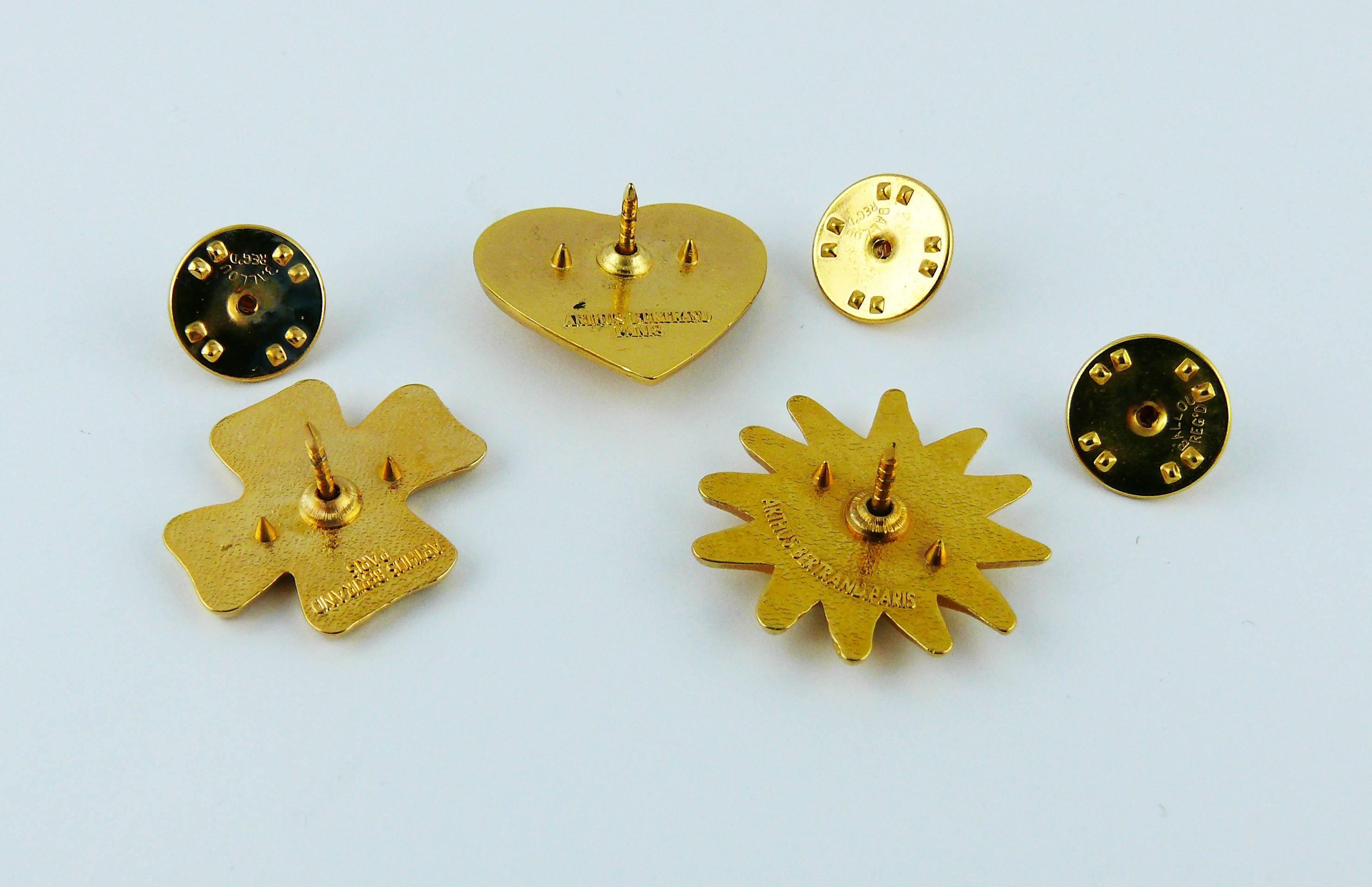 Christian Lacroix Vintage Iconic Symbols Pin Brooches In Excellent Condition In Nice, FR