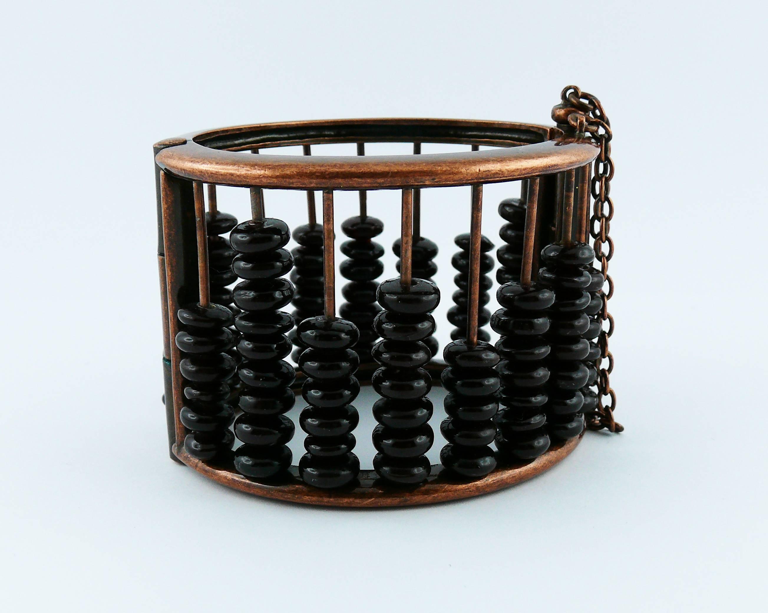 Jean Paul Gaultier Vintage Rare Abacus Cuff Bracelet In Good Condition In Nice, FR
