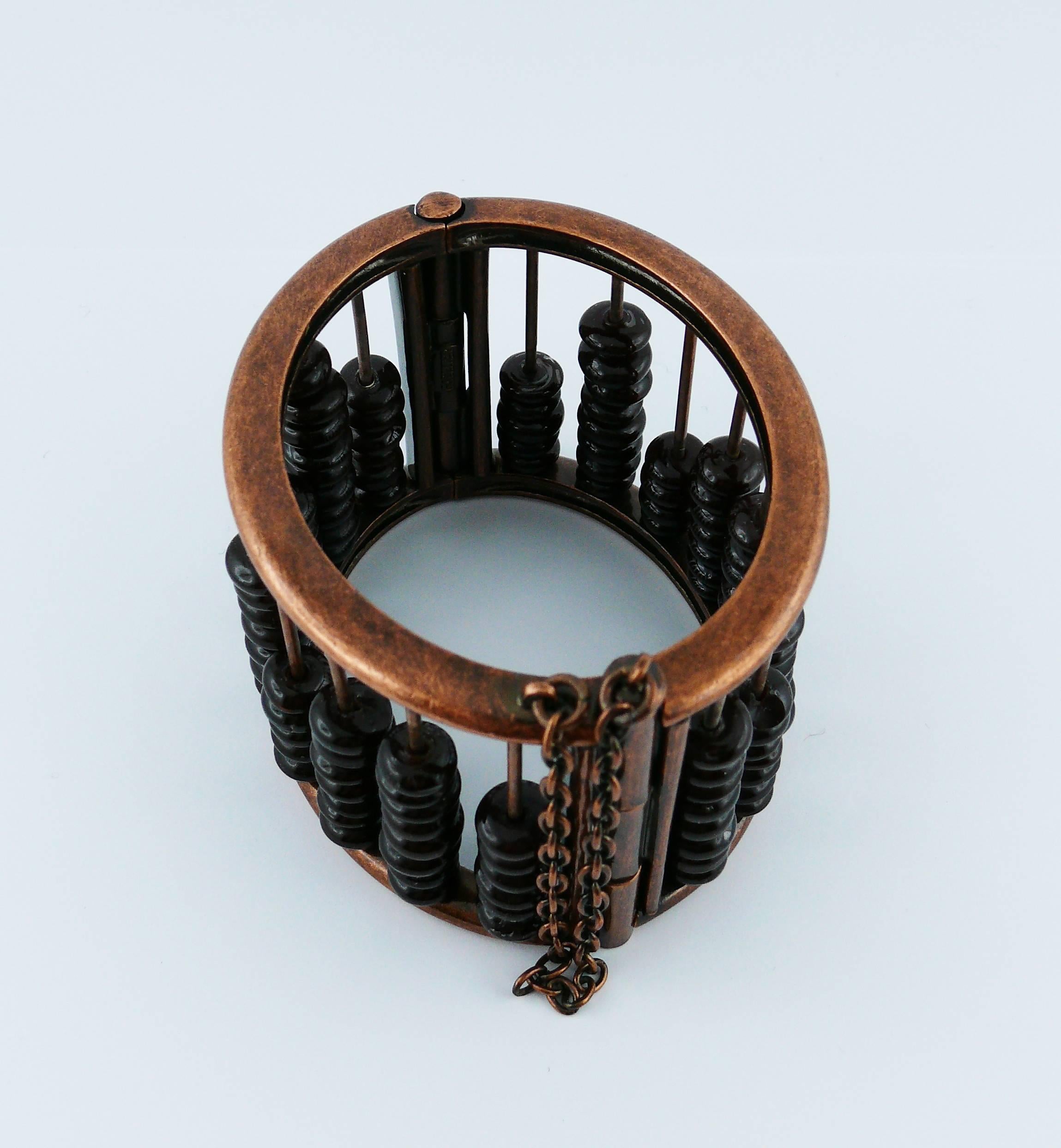 Women's Jean Paul Gaultier Vintage Rare Abacus Cuff Bracelet