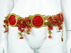Gianni Versace Massive Medusa Heads and Flower Iconic Belt Spring Summer 1993