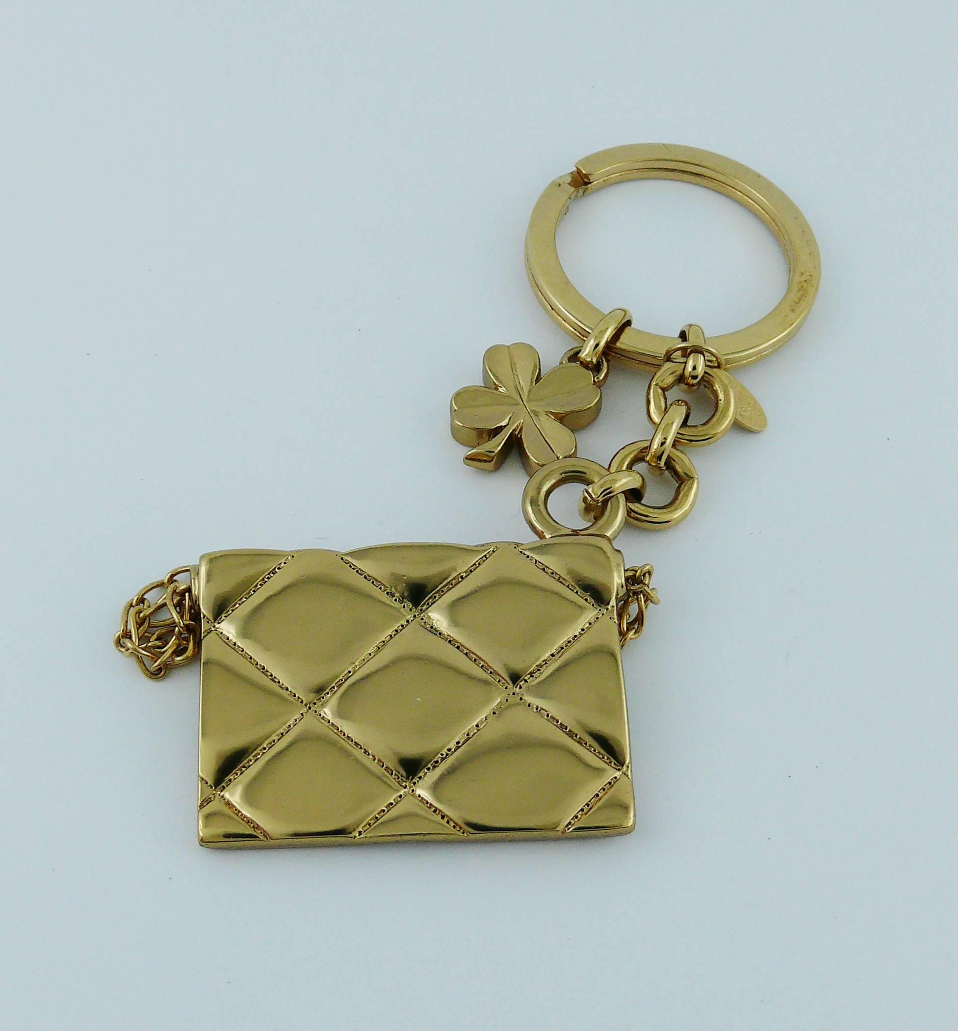 Chanel Spring 2002 Gold Toned Key Ring / Bag Charm 1