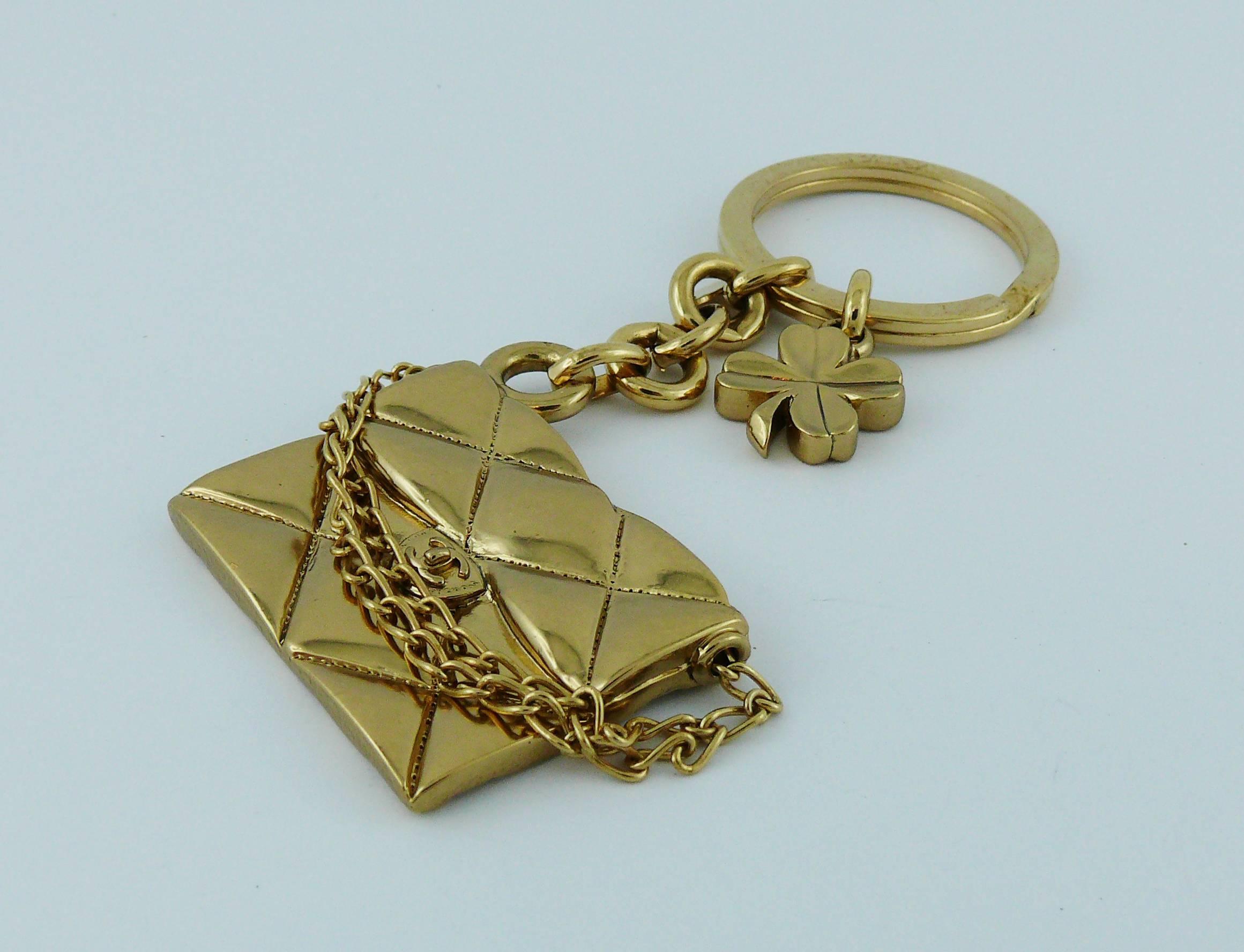 Chanel Spring 2002 Gold Toned Key Ring / Bag Charm In Excellent Condition In Nice, FR