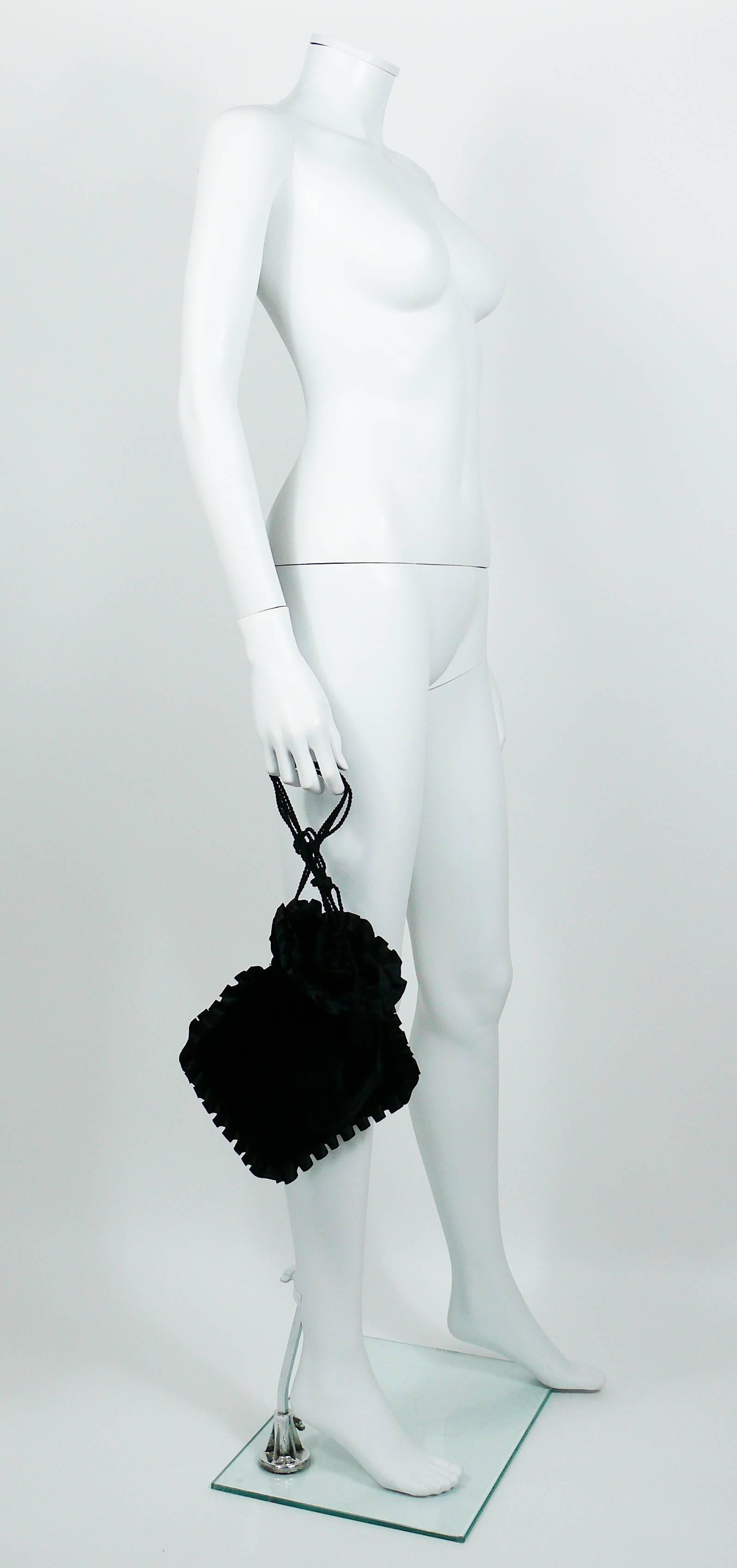 Yves Saint Laurent Vintage Black Velvet Evening Bag 1