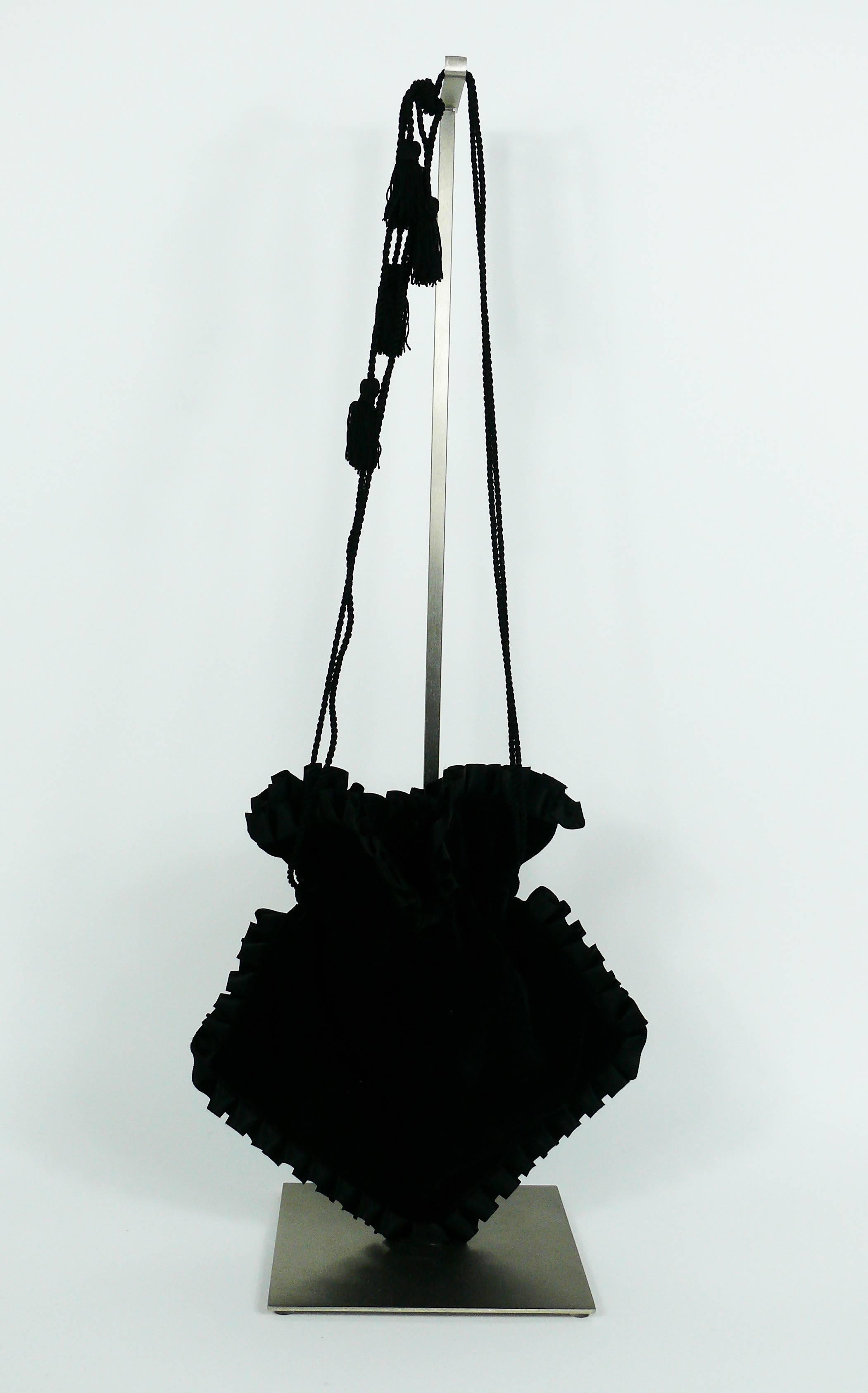 Women's Yves Saint Laurent Vintage Black Velvet Evening Bag